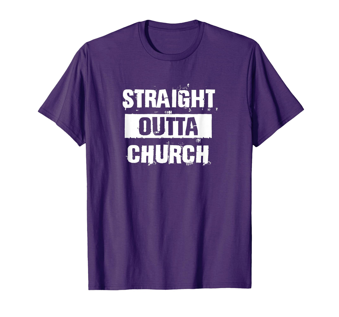 Straight Outta Church Christian Funny Gift Christmas T-Shirt