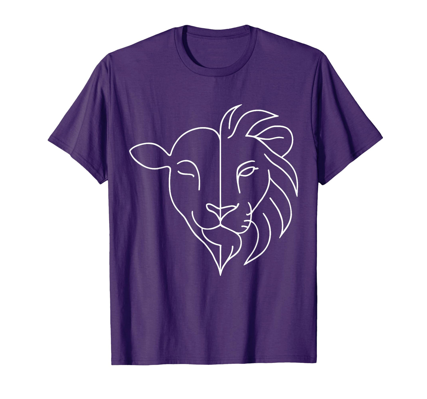 Lion and Lamb Christian Faith Symbol Jesus for Men Women T-Shirt