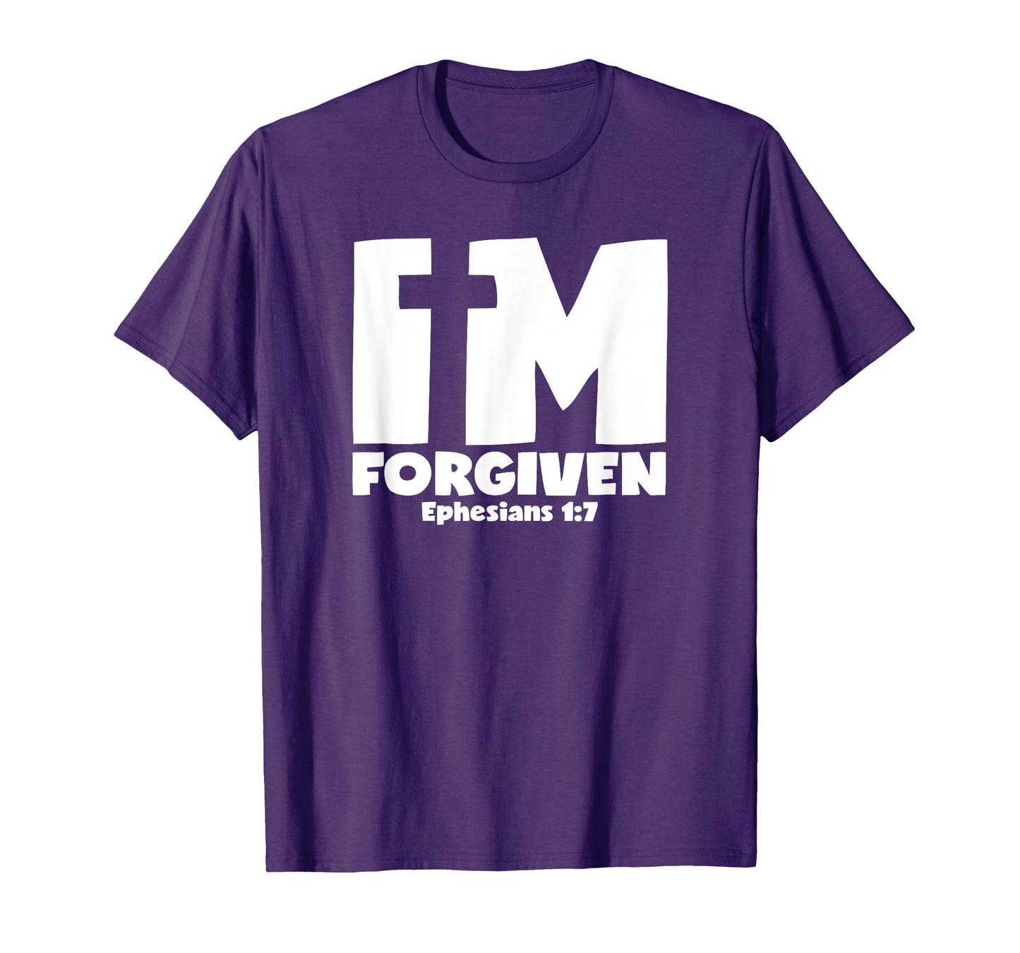 I'm Forgiven - Ephesians 1:7 Cross Graphic T-Shirt