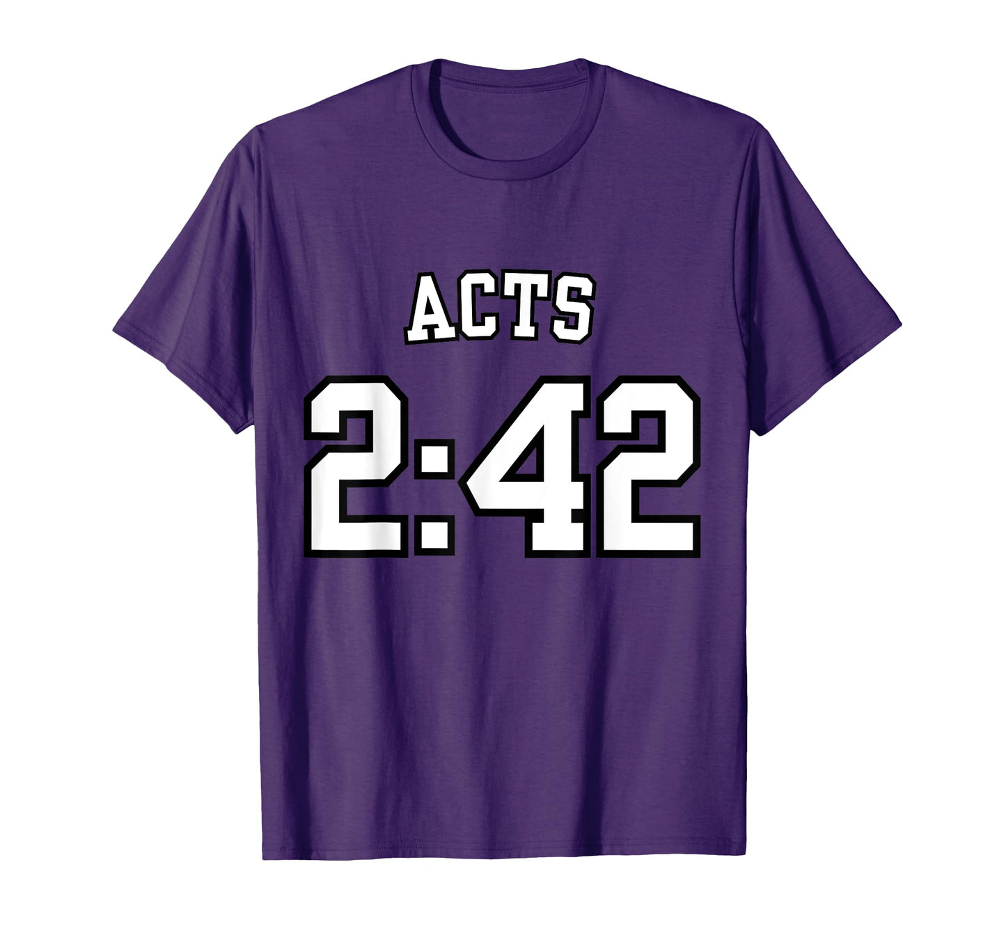 Acts 2:42 Sports Jersey Christian Scripture Design T-Shirt