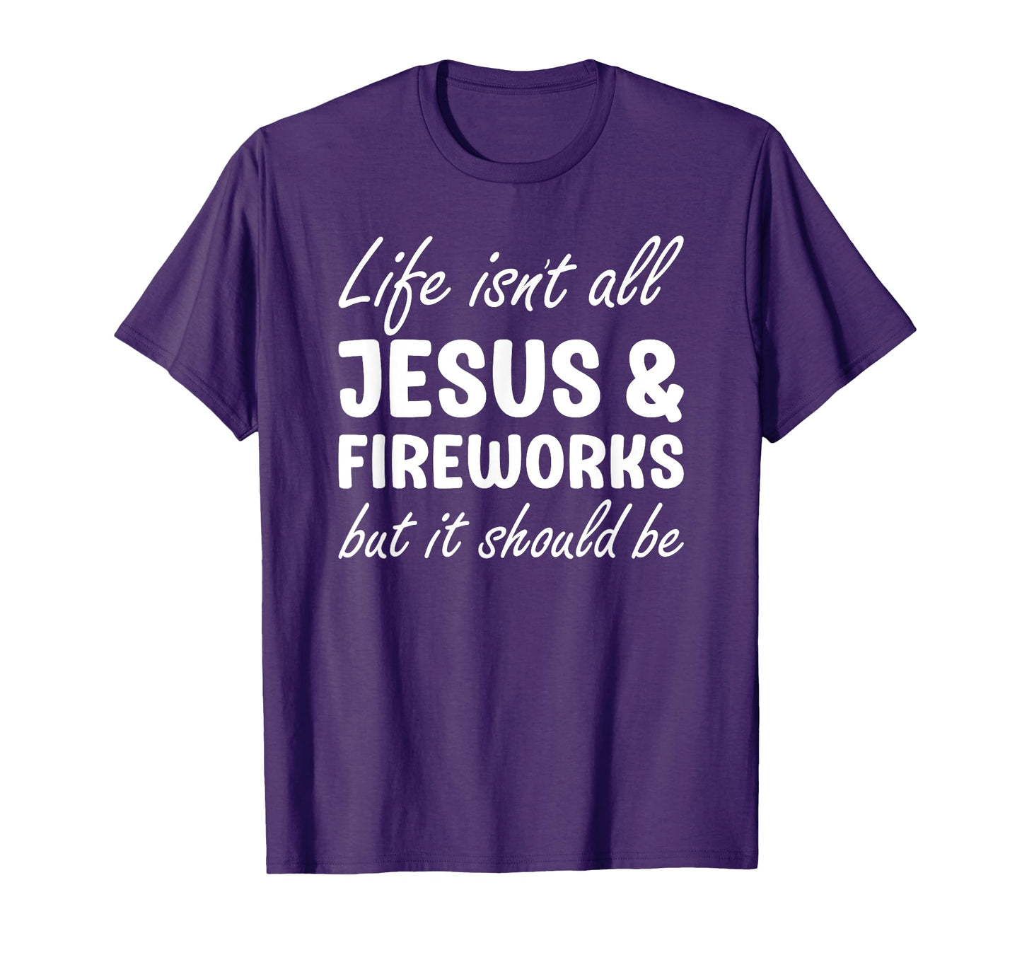 Fireworks for Men or Women I Love Fireworks and Jesus T-Shirt