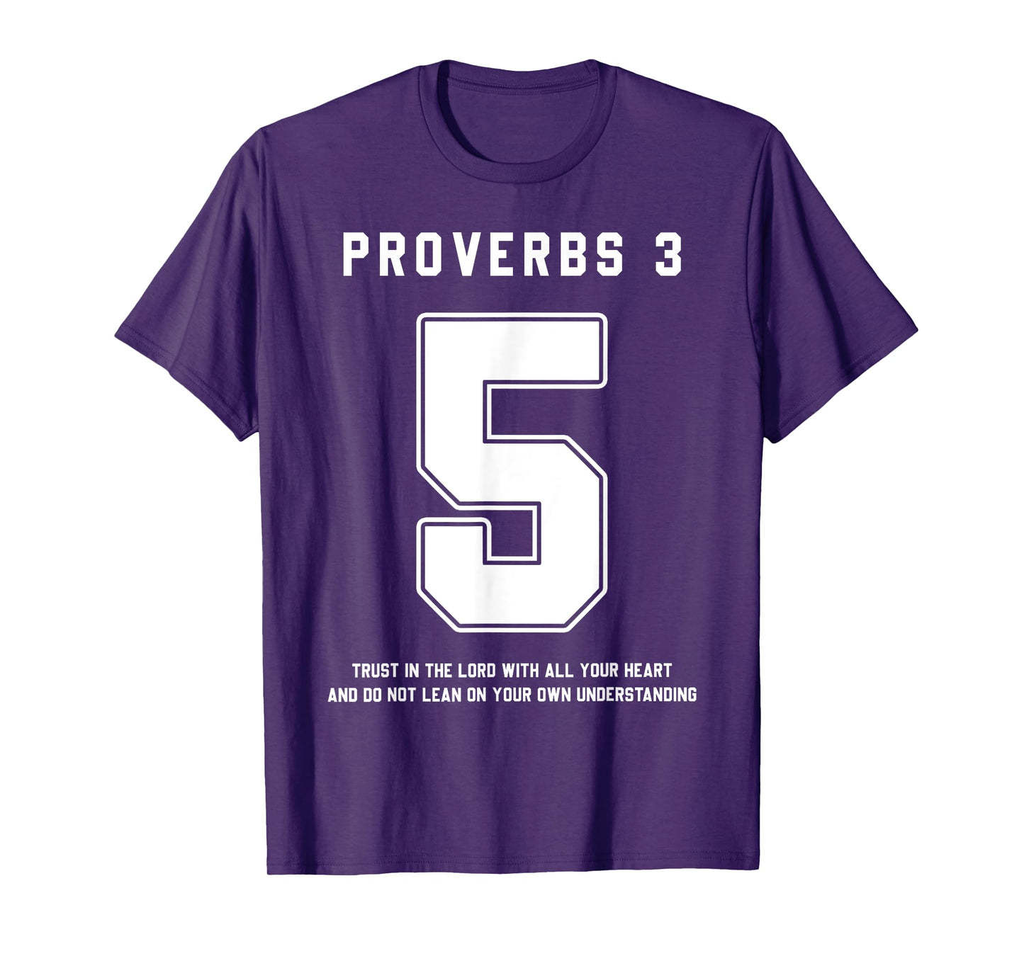 Proverbs 3:5 Bible Verse Team Sports Jersey Christian T-Shirt