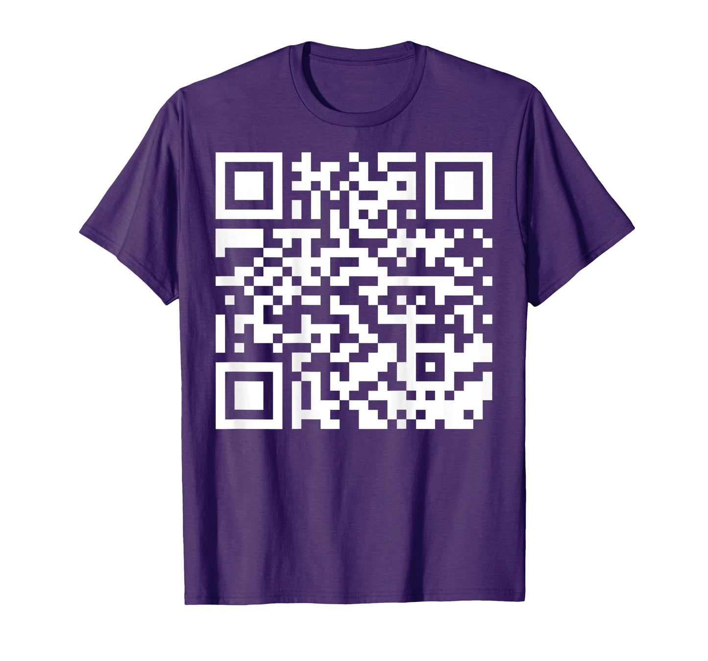 (On Back) Funny QR Fck You Code Middle Finger Sarcasm Saying T-Shirt