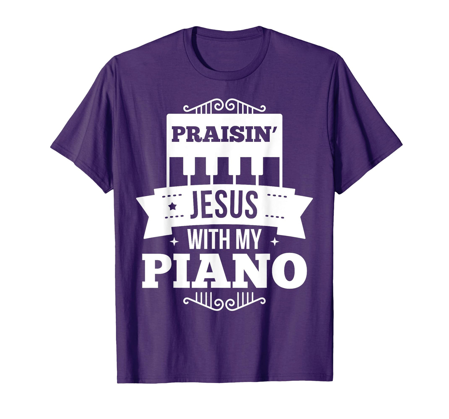 Christian Piano Player Praising Jesus, Pianist Worship Gift T-Shirt