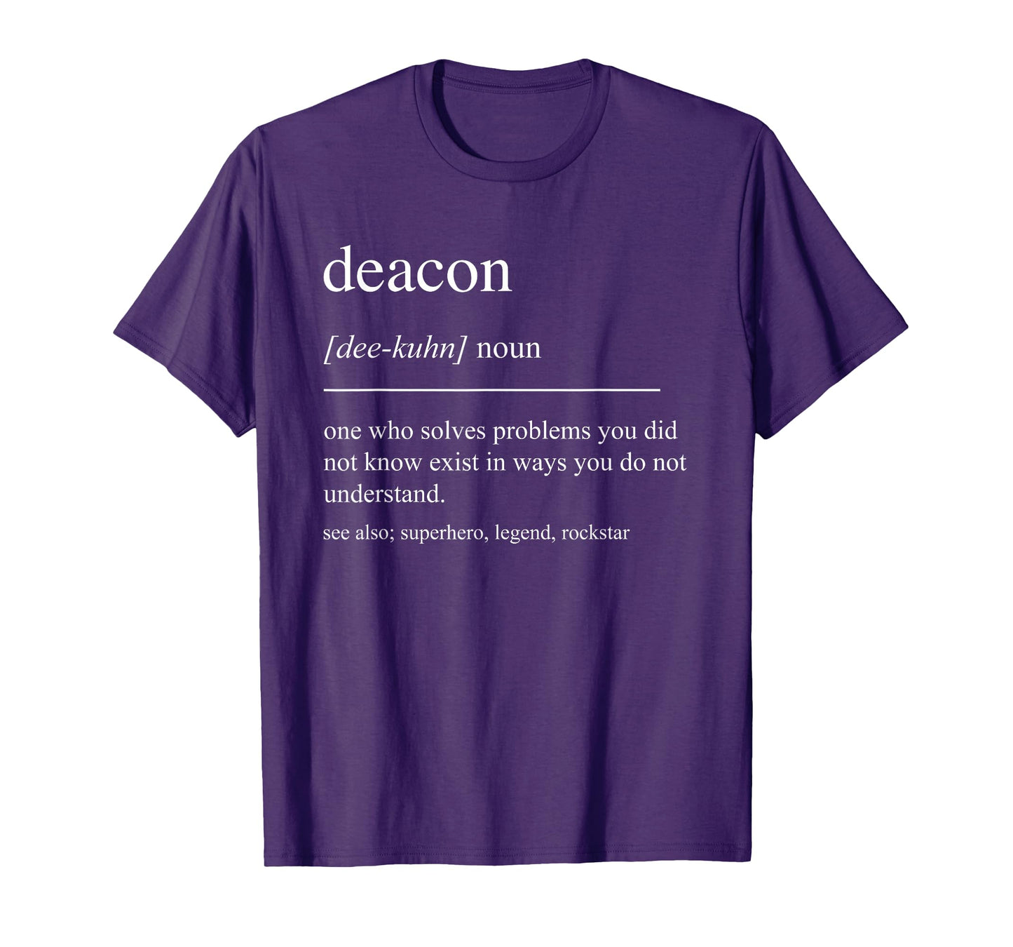 Funny Deacon Definition Catholic Church Minister Retirement T-Shirt