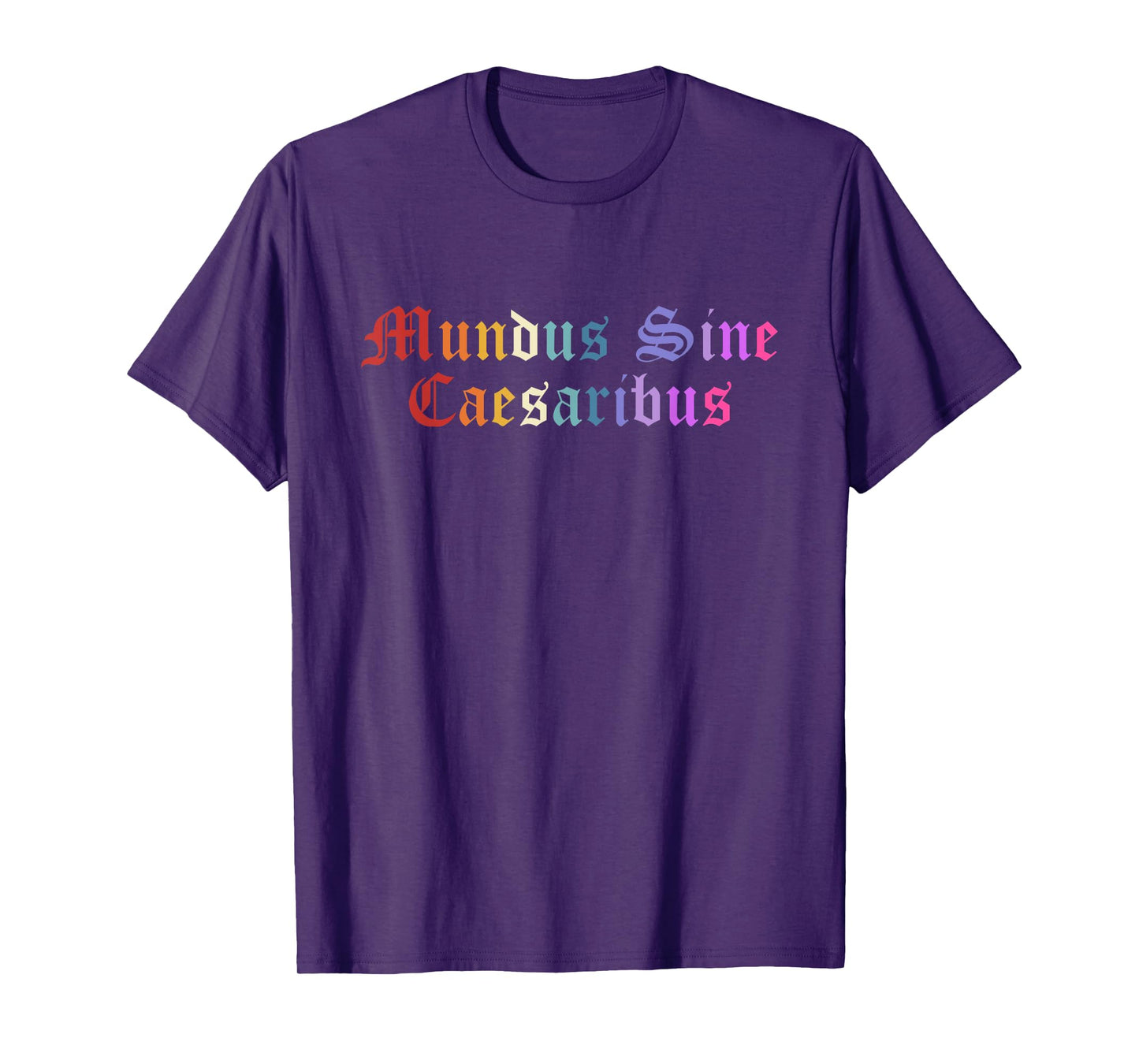 Mundus Sine Caesaribus Latin Quote Retro T-Shirt