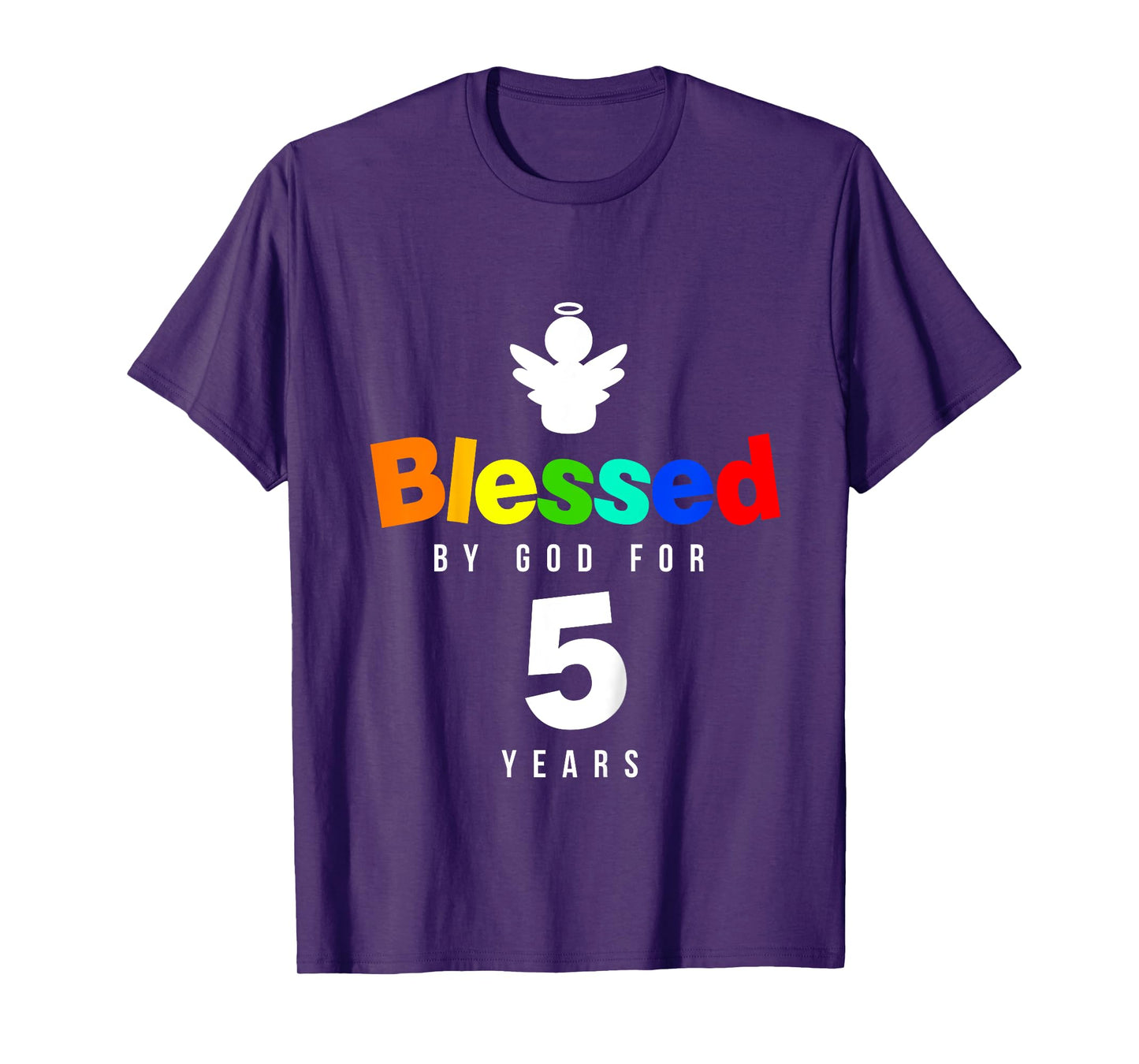5th Birthday Christian gift Blessed by God for 5 years old T-Shirt