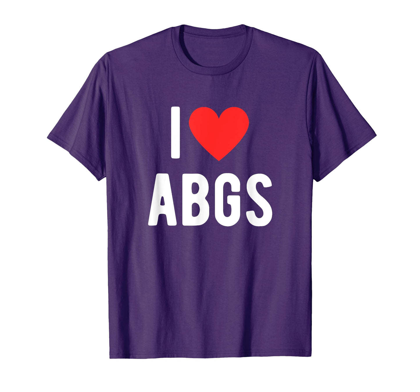 I Love ABGS Cute Heart Graphic Valentines Day T-Shirt