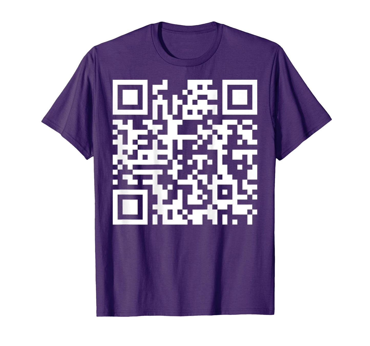 (On Back) Funny QR Fck You Code Middle Finger Saying Quote T-Shirt