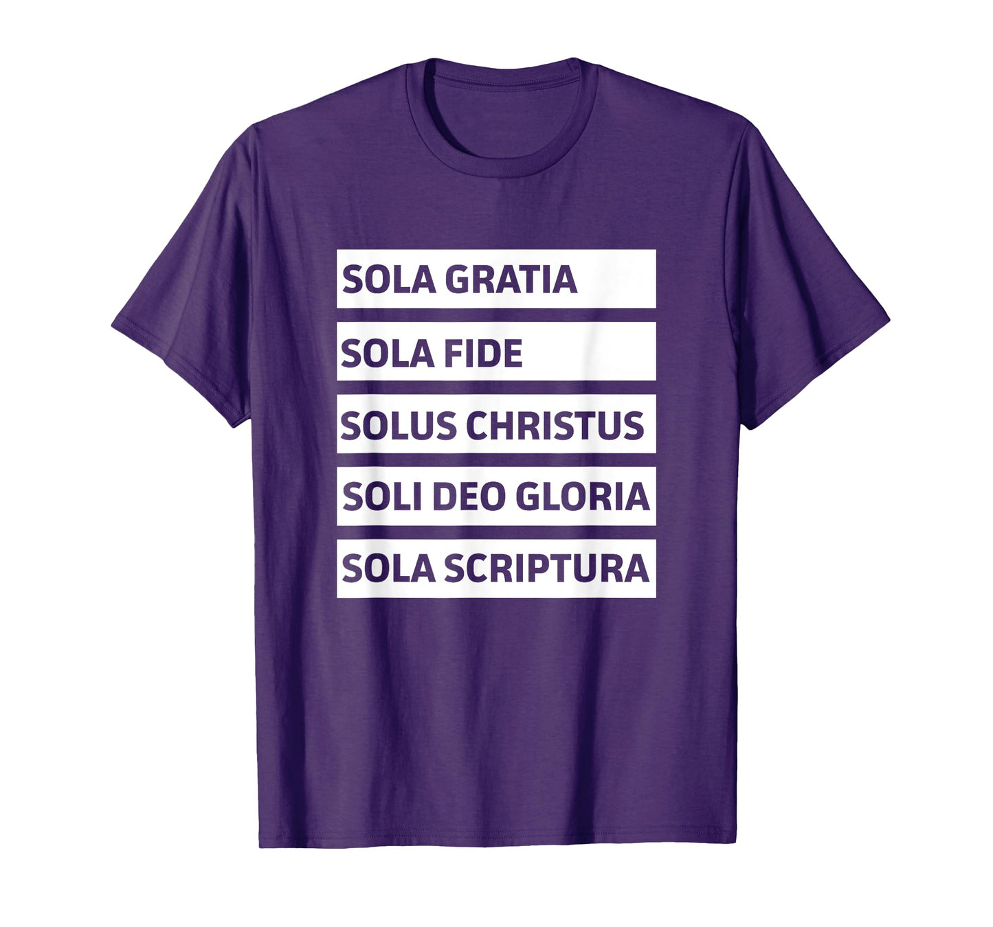 Five Solas - Sola Gratia Sola Fide Soli Deo Gloria Christian T-Shirt
