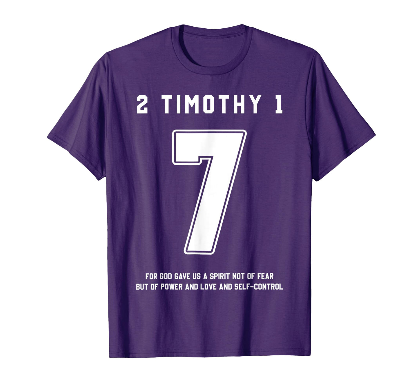 2 Timothy 1:7 Bible Verse Team Sports Jersey Christian T-Shirt