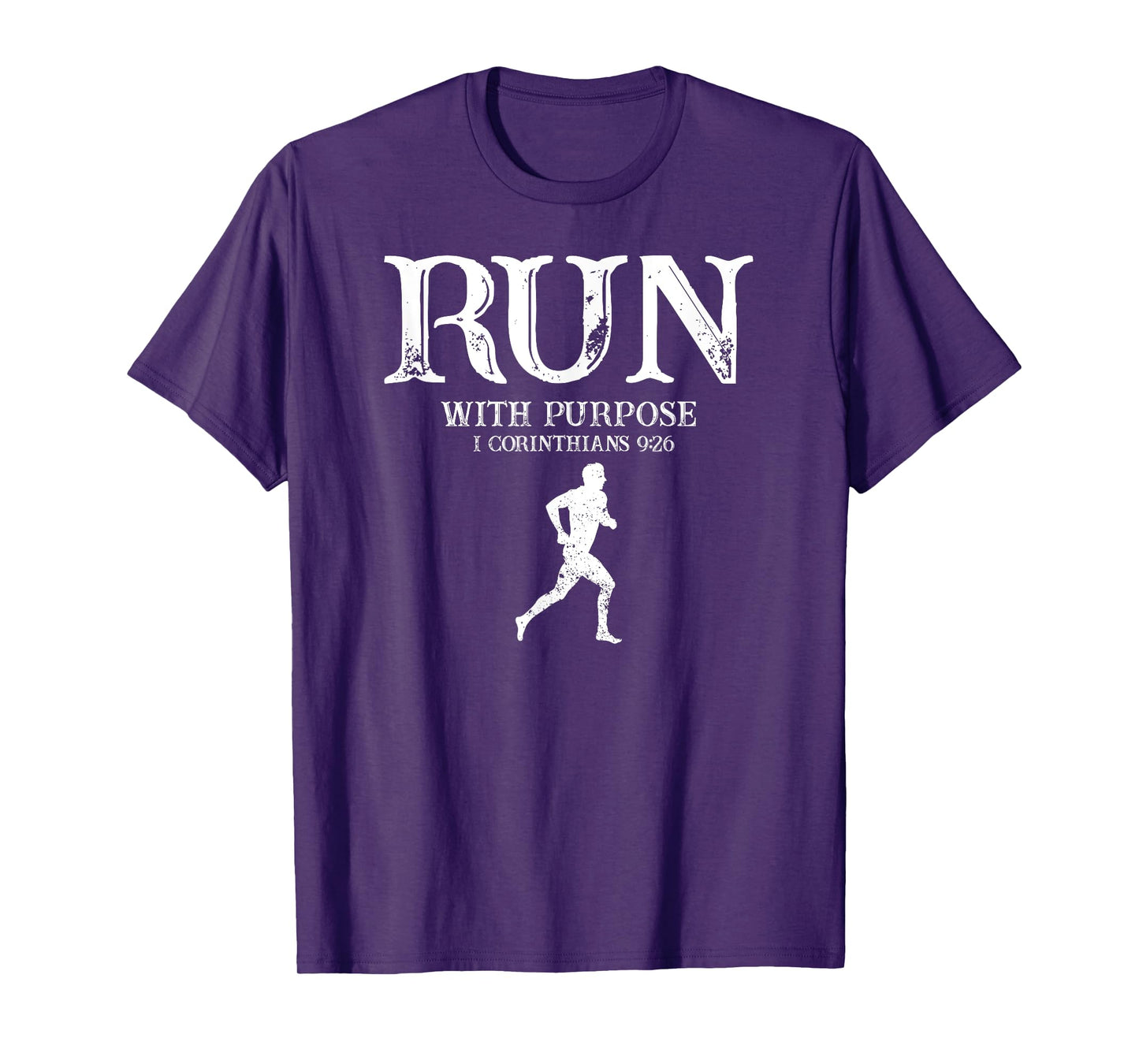 Run for Meaning Inspired by 1 Corinthians 9 26 Verse T-Shirt