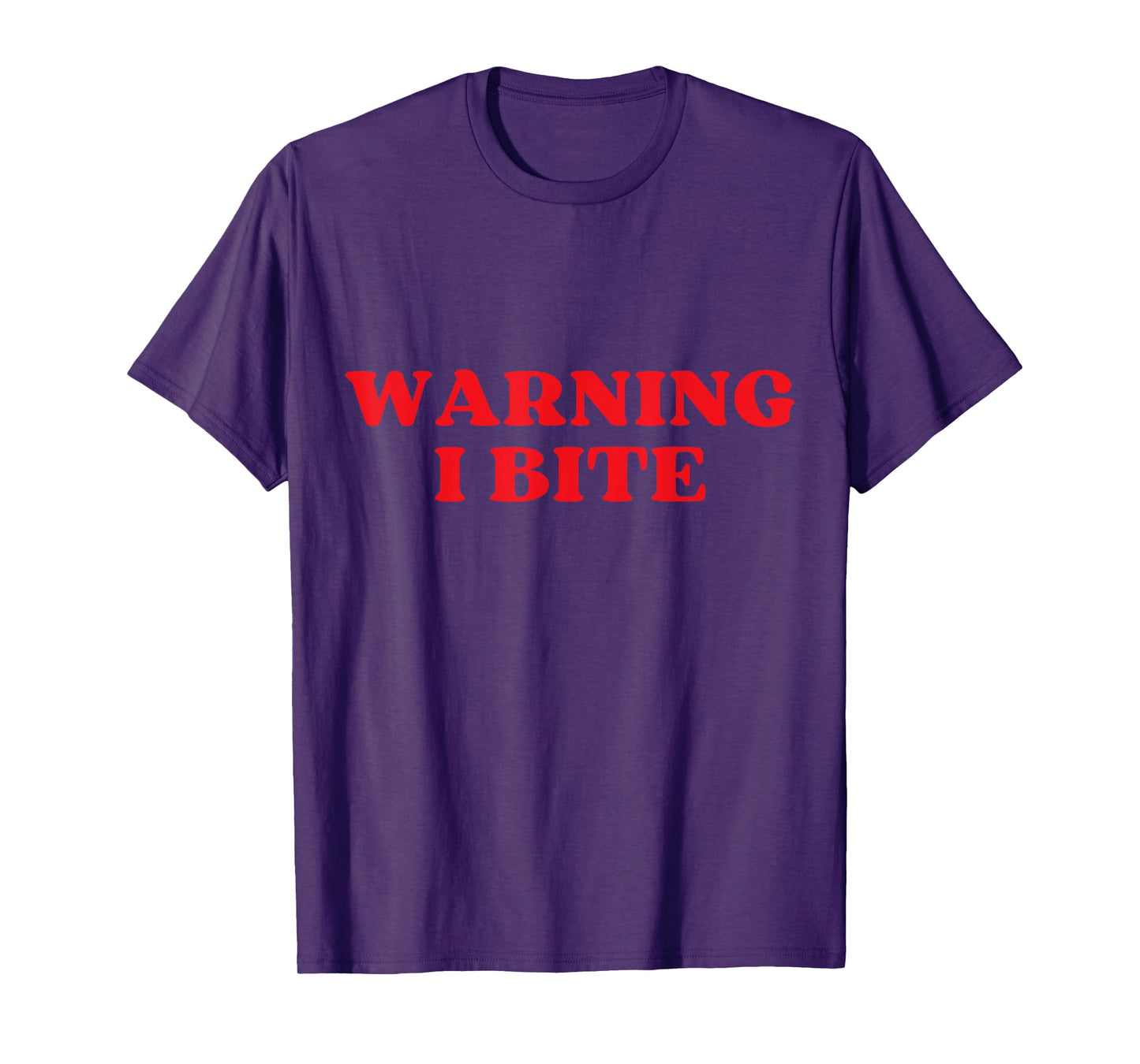 Warning I Bite Funny Cute Design T-Shirt