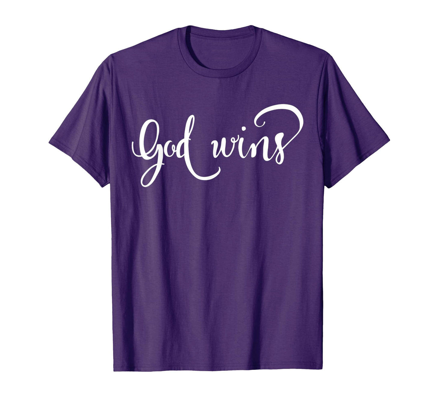Funny God Wins Christian Cross Religious Bible Verse T-Shirt