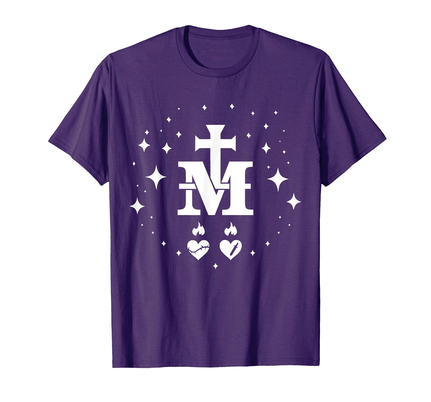 Miraculous Medal - Catholic Virgin Mary Holy Heart T-Shirt