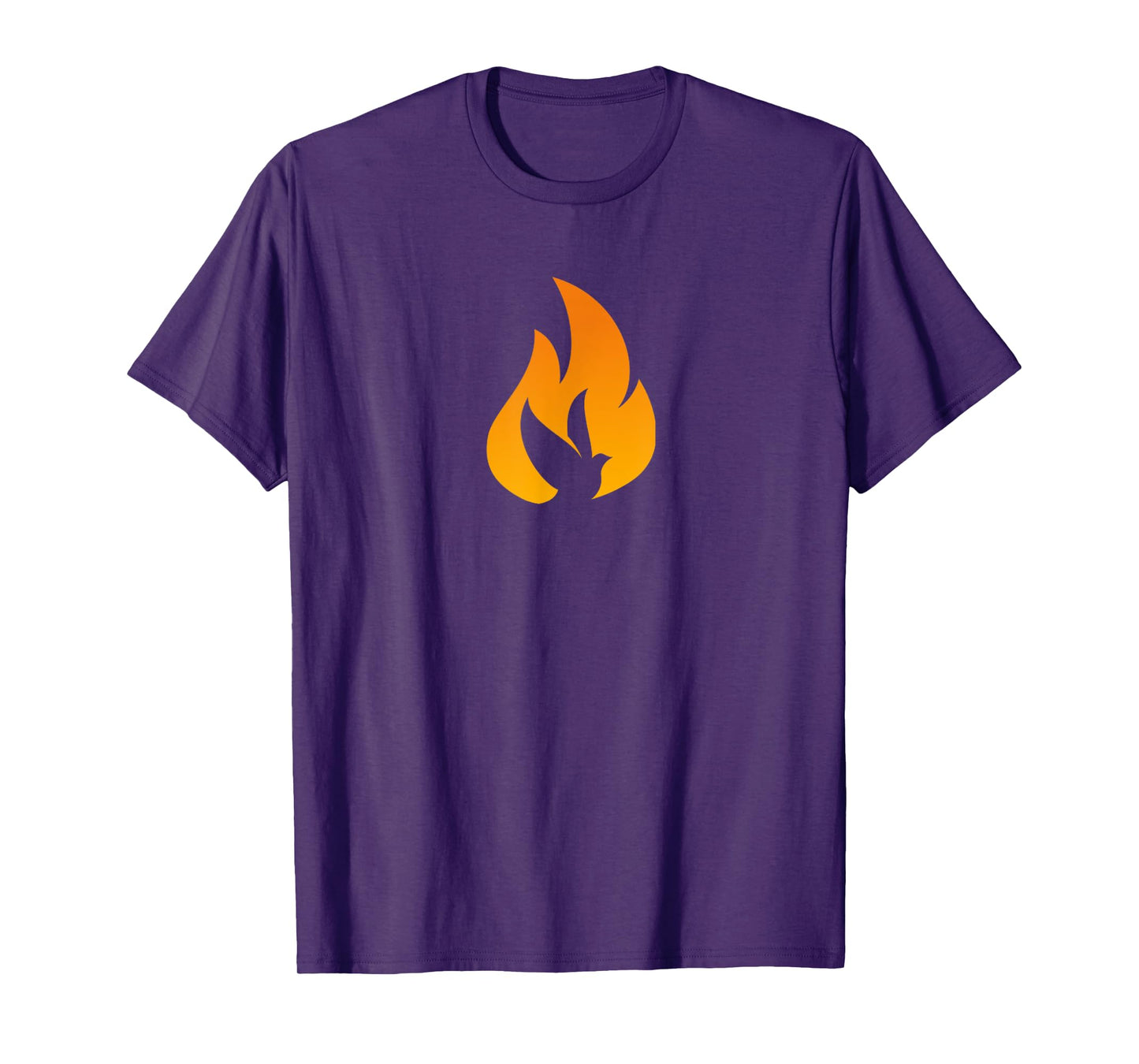 Silhouette Dove Flame Fire Pentecost T-Shirt