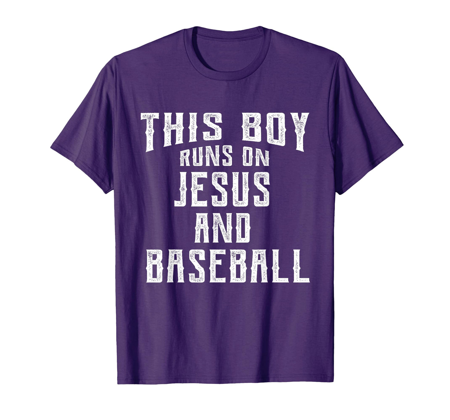 This Boy Runs On Jesus And Baseball Christian Gift T-Shirt