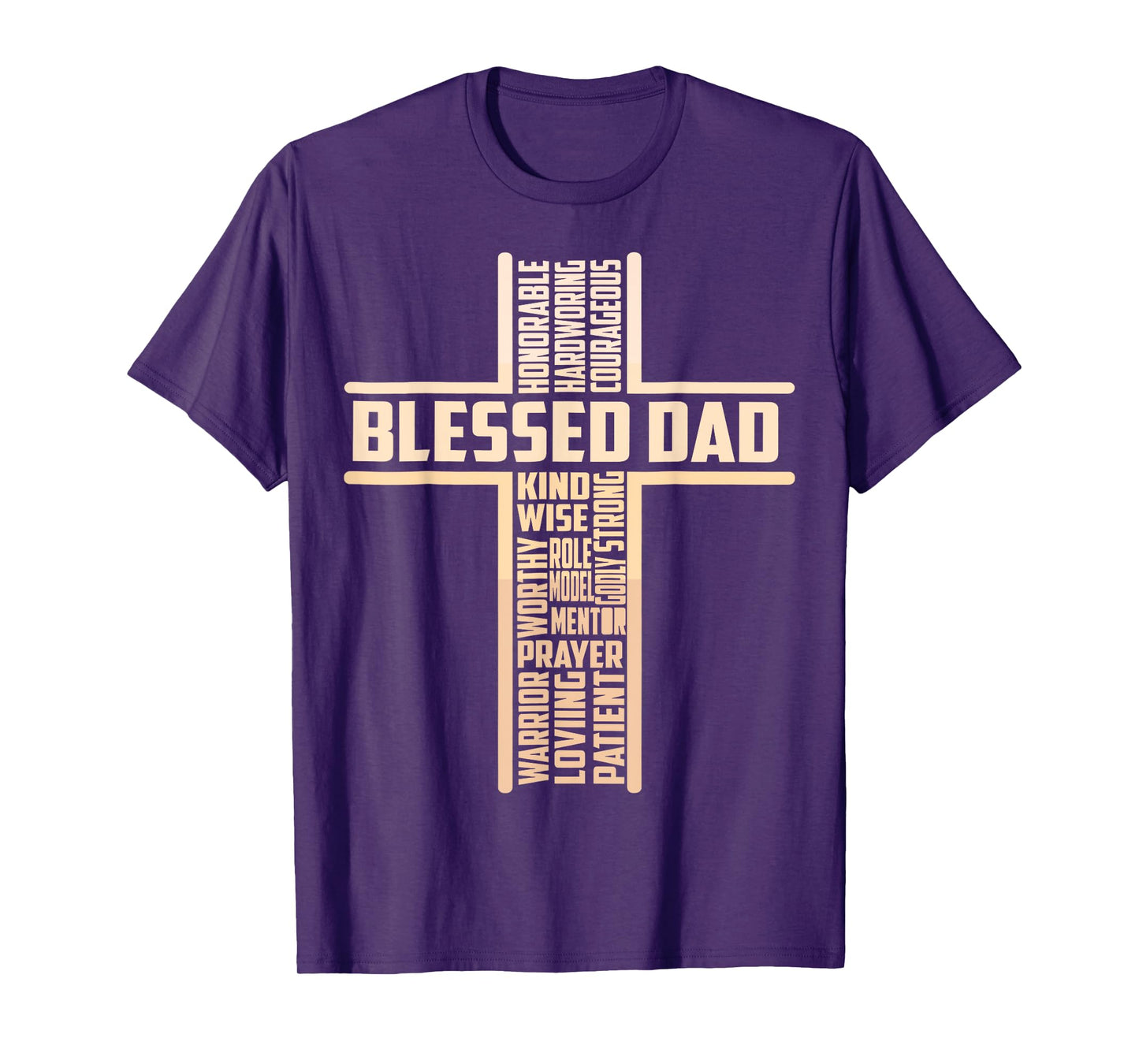 Blessed Dad Fathers Day Cross Christian Papa T-Shirt