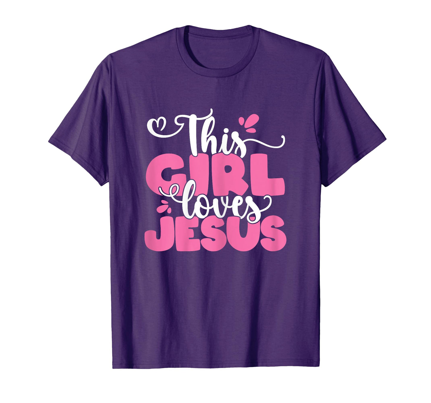 This Girl Loves Jesus Cute Christian Faith Religious Women T-Shirt