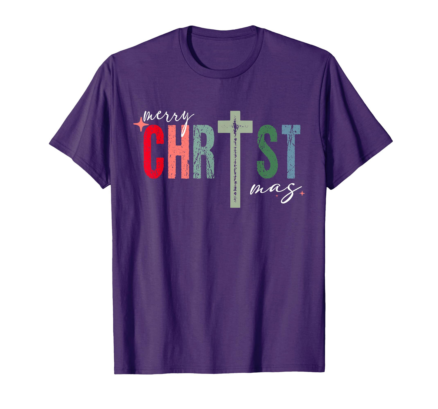 Merry Christmas Christian Jesus Cross Faith Religious Xmas T-Shirt