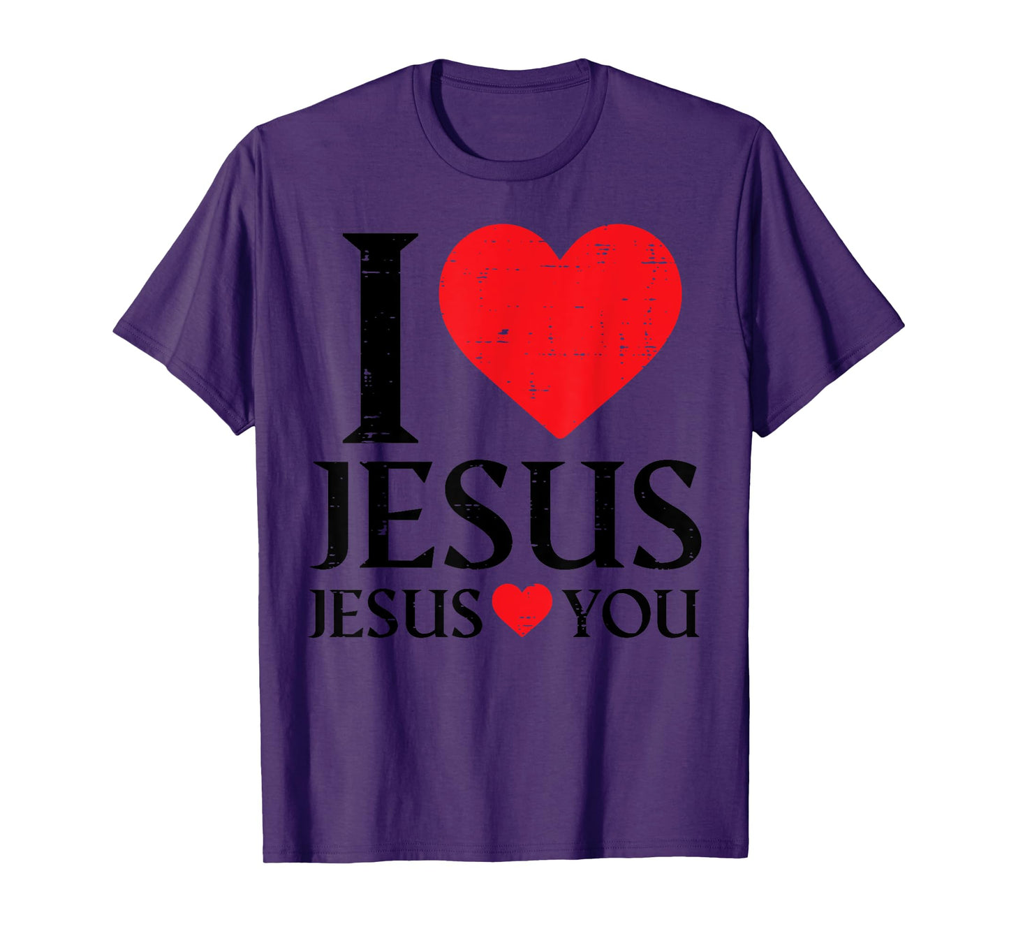 I Love Jesus Loves You Christian Religious Women Kids Men T-Shirt