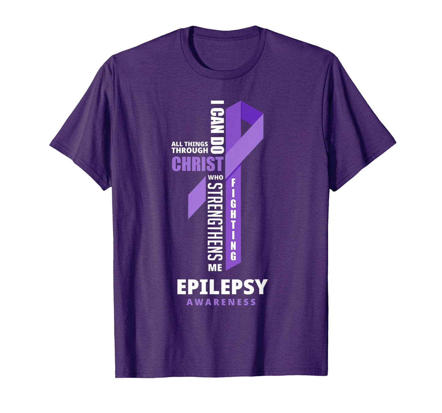 Epilepsy Warrior God Jesus Christ Epilepsy Awareness T-Shirt