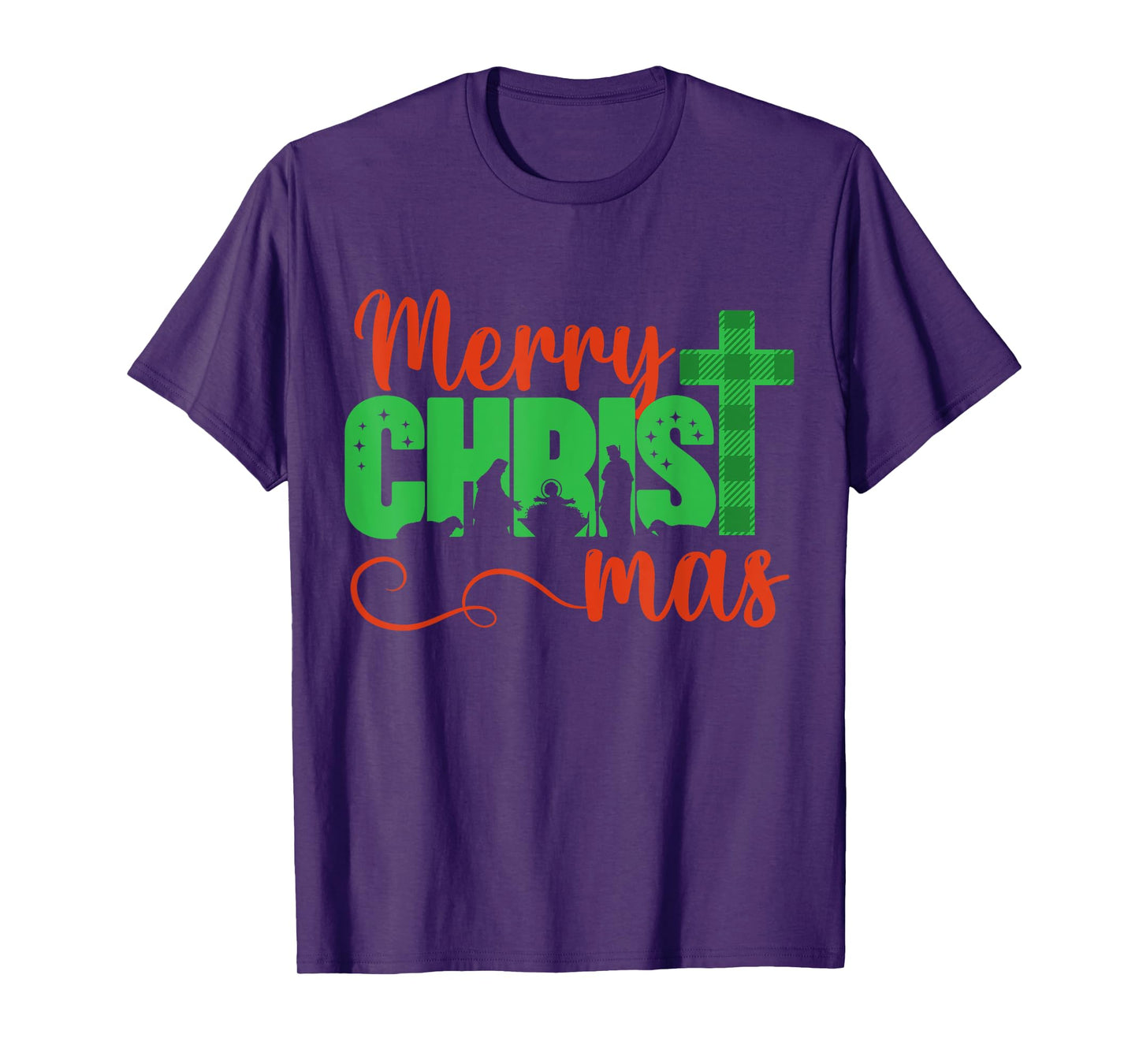 Merry Christ Mas Christian Christmas Jesus Christmas Family T-Shirt