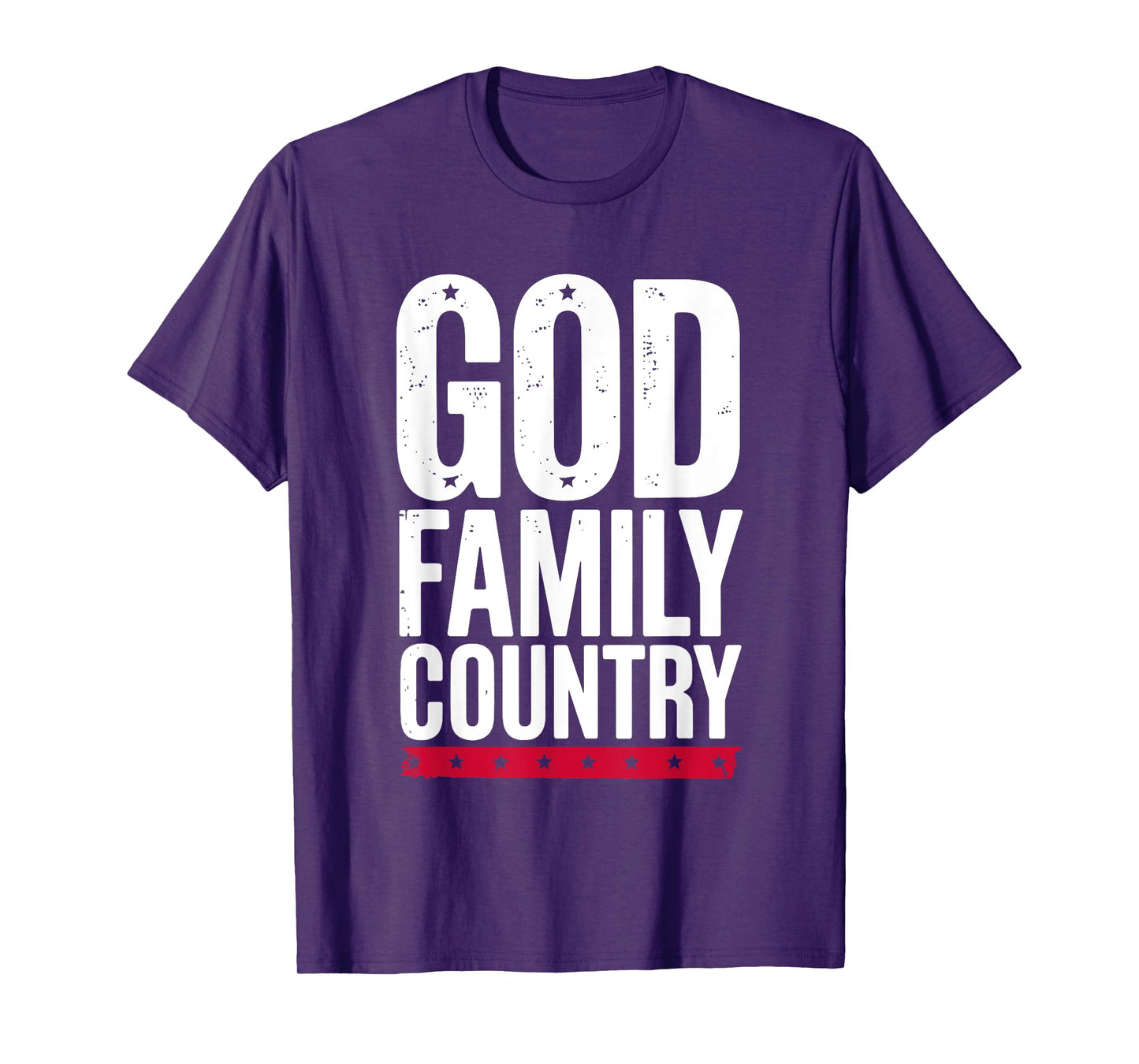 God Family Country - Patriotic Christian US Flag T-Shirt