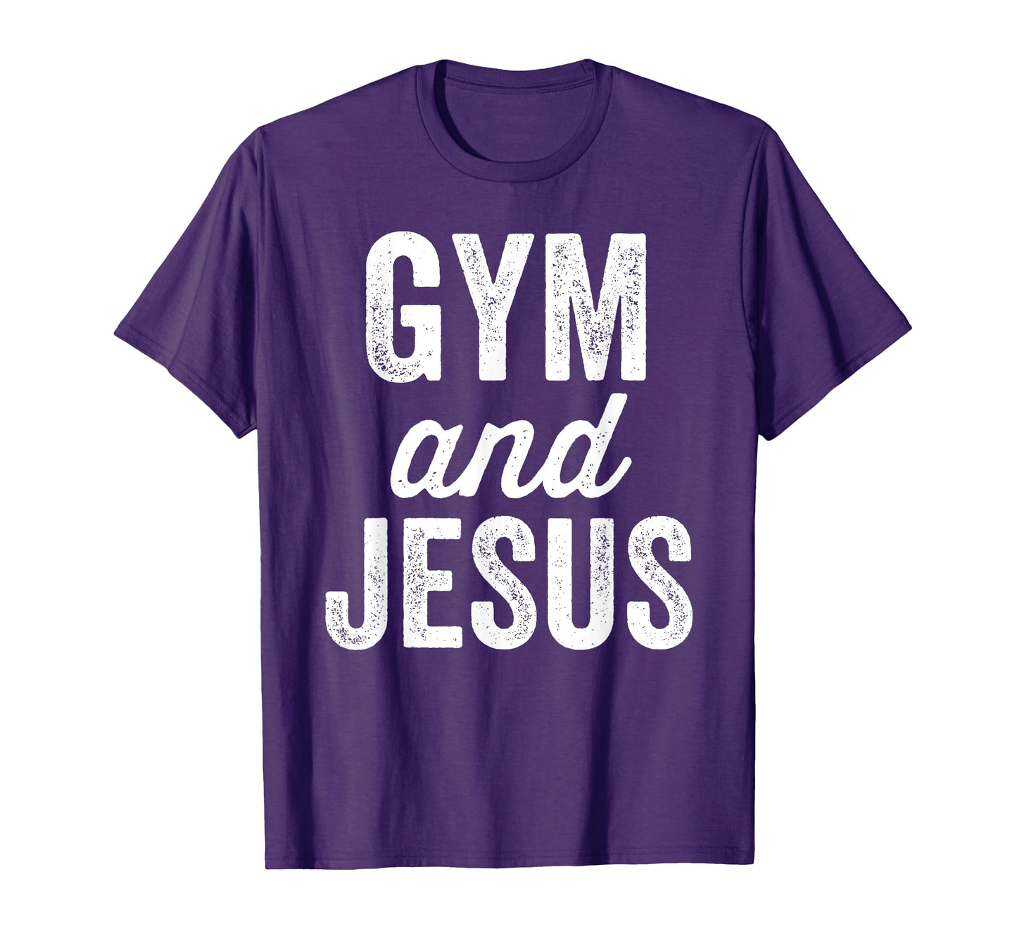Gym And Jesus Christian Workout Lifting Weights Bodybuilding T-Shirt