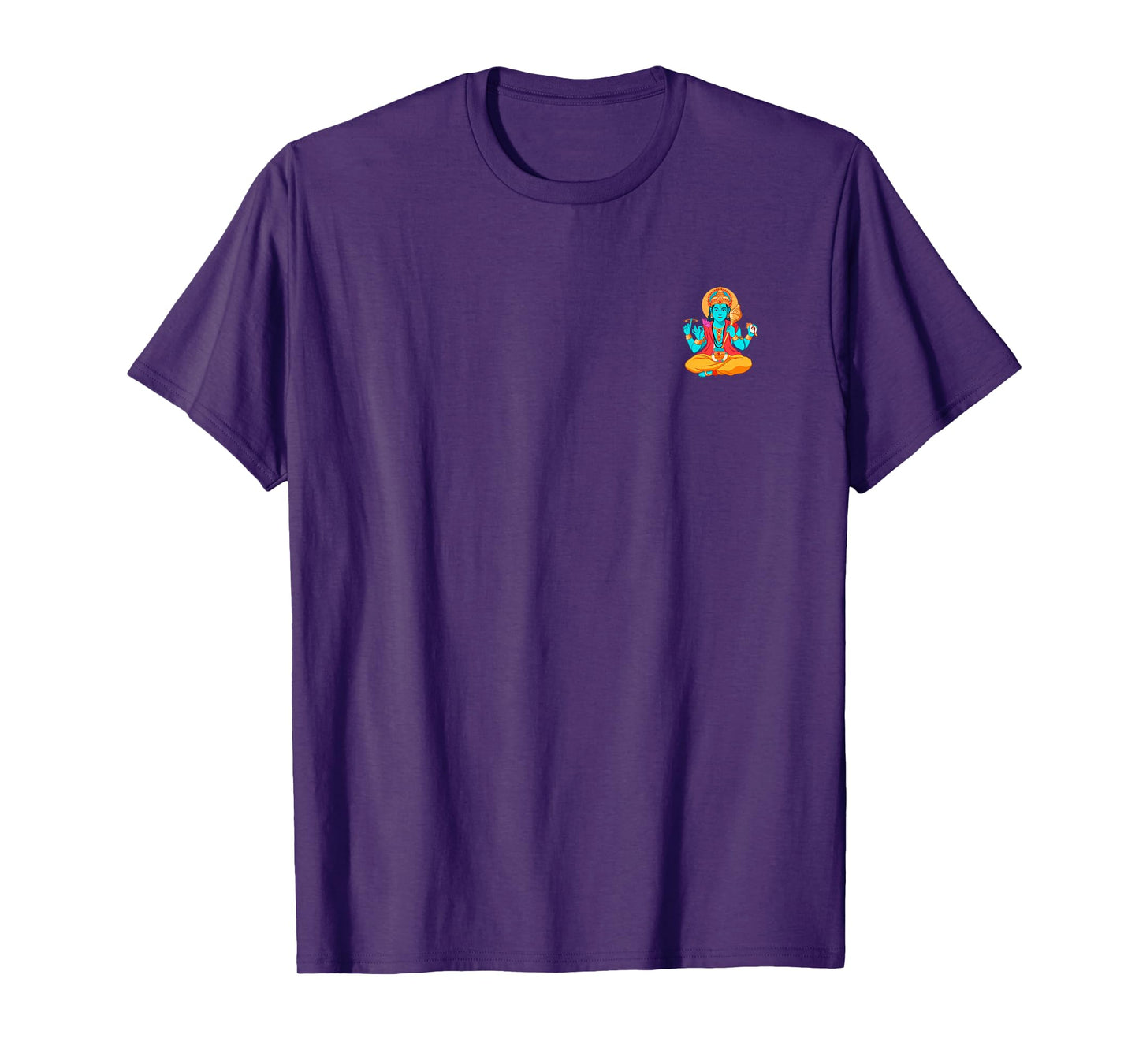 Vishnu - Hindu God (Deity Graphic) (Back Print) T-Shirt