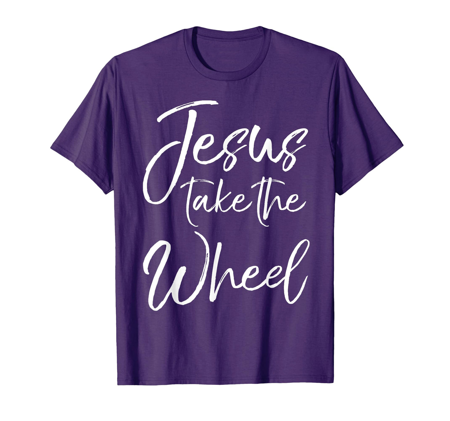 P37 Design Studio Jesus Shirts Christian Faith Quote for Women Cute Jesus Take the Wheel T-Shirt