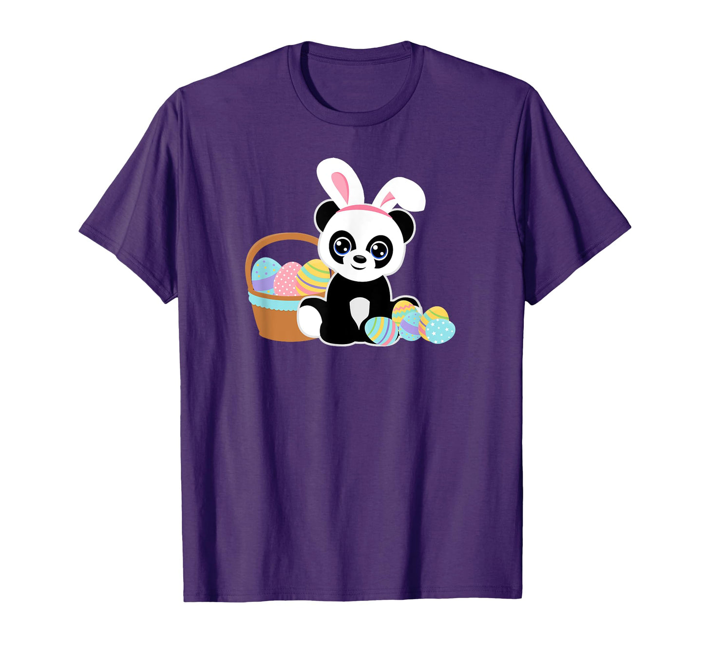 Easter Bunny Ears Panda Lover Cute Easter Eggs Funny Graphic T-Shirt