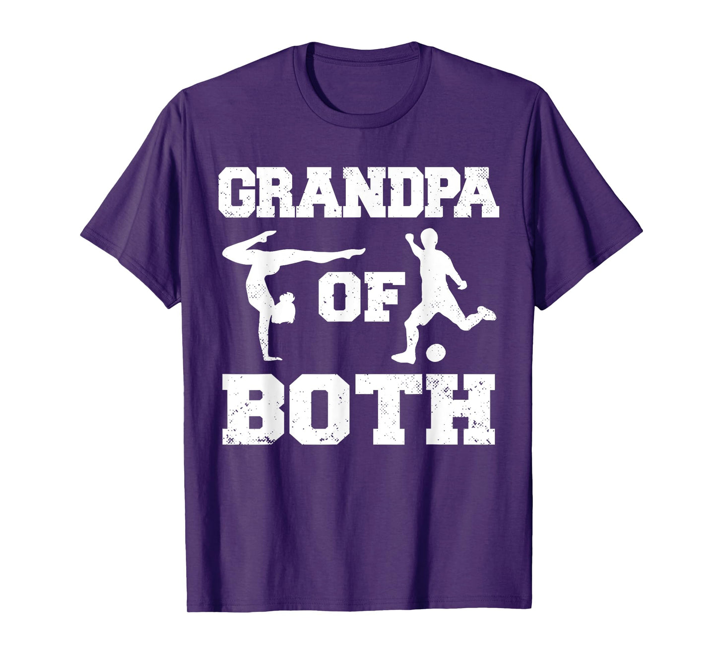 Grandpa Of Both Funny Soccer and Gymnastics Grandpa T-Shirt