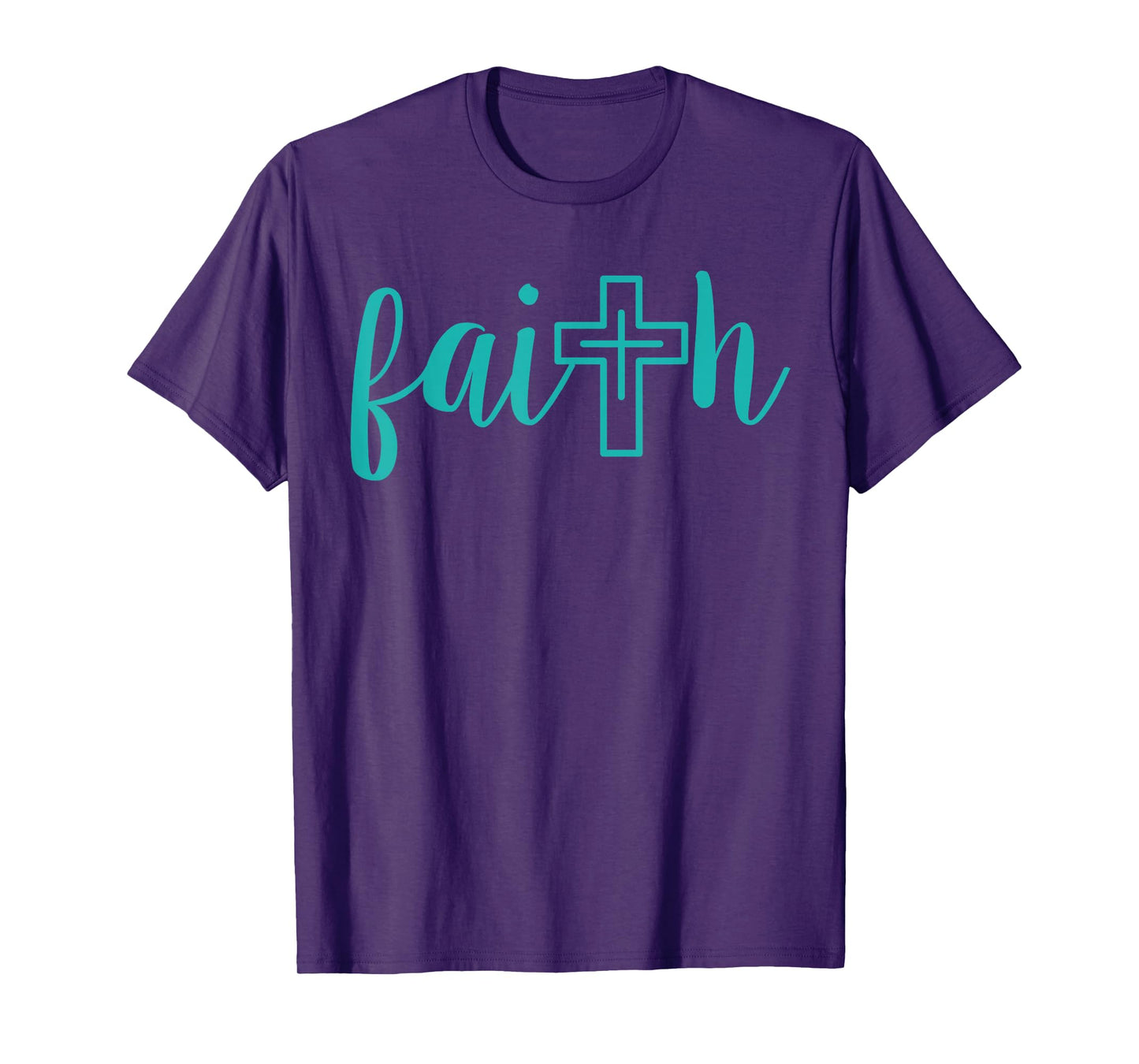 Christian Faith Teal Cross Bible Study Thank You Gift T-Shirt