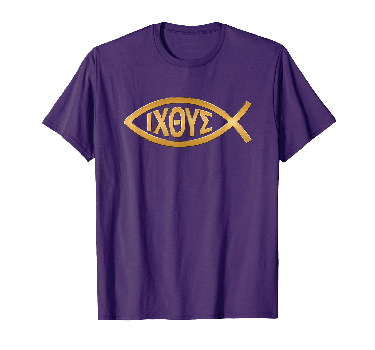 Christian Shirt - Ichthys Jesus Fish Symbol Emblem - Faith T-Shirt