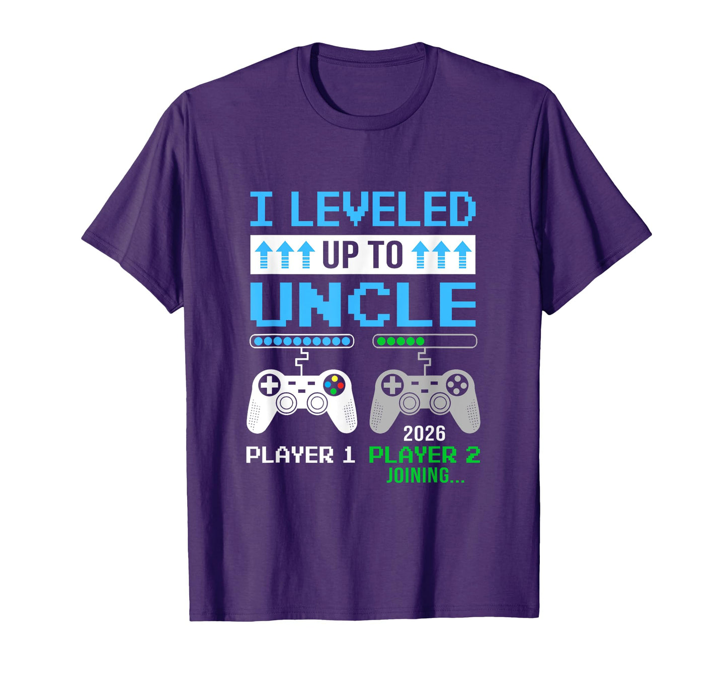 Leveled Up To Uncle 2026 Funny Video Game Soon To Be Uncle T-Shirt