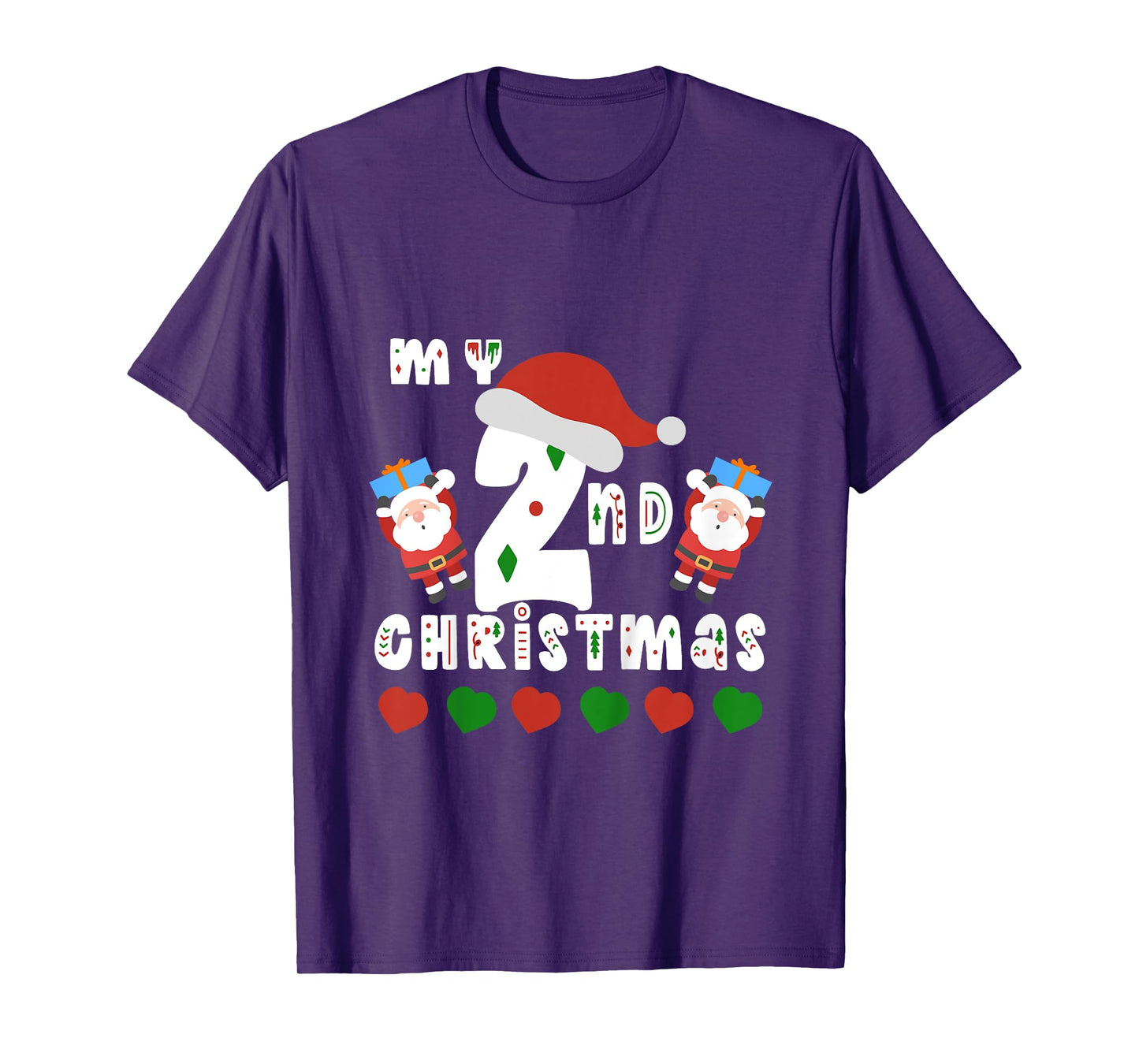 Kids My Second Christmas Baby Child 2nd Xmas Gift Idea Kids T-Shirt