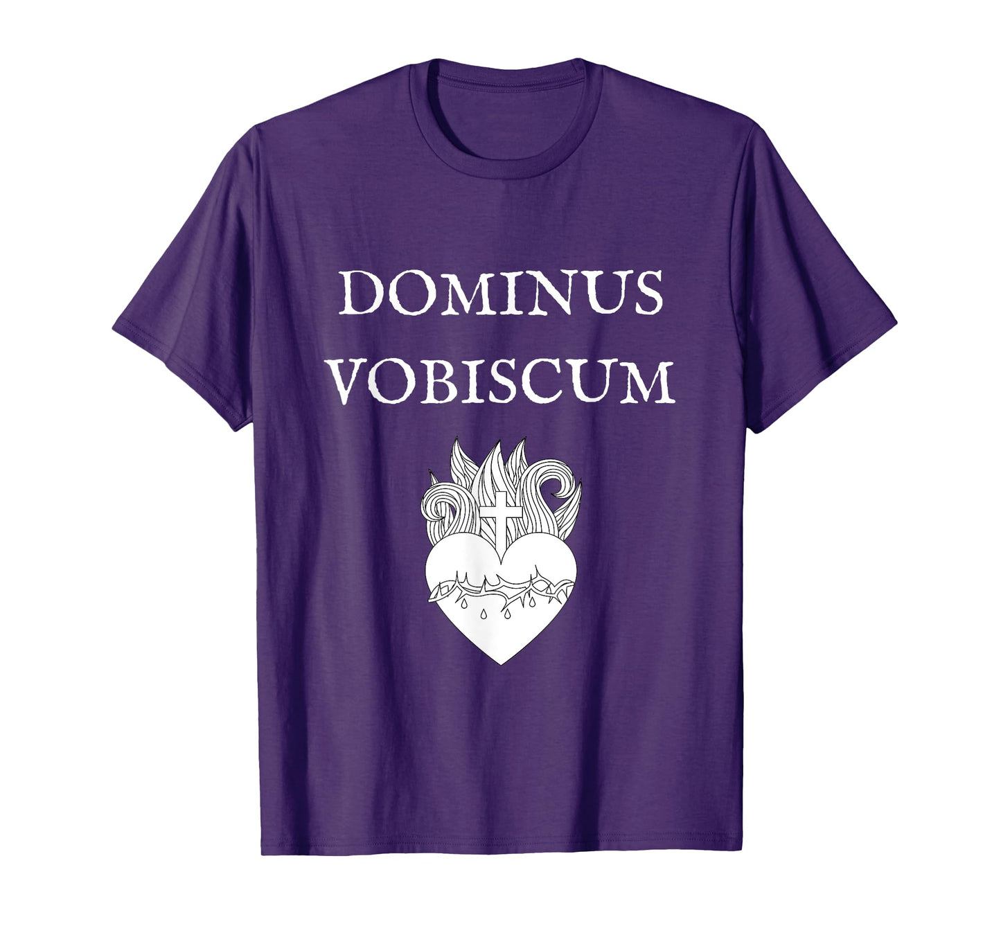Dominus Vobiscum Traditional Latin Catholic Sacred Heart T-Shirt