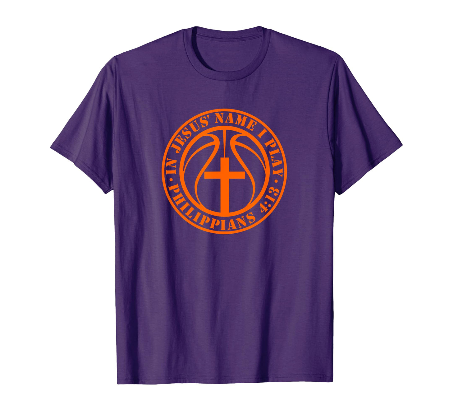 Basketball In Jesus Name I Play Philippians 4:13 Christian T-Shirt