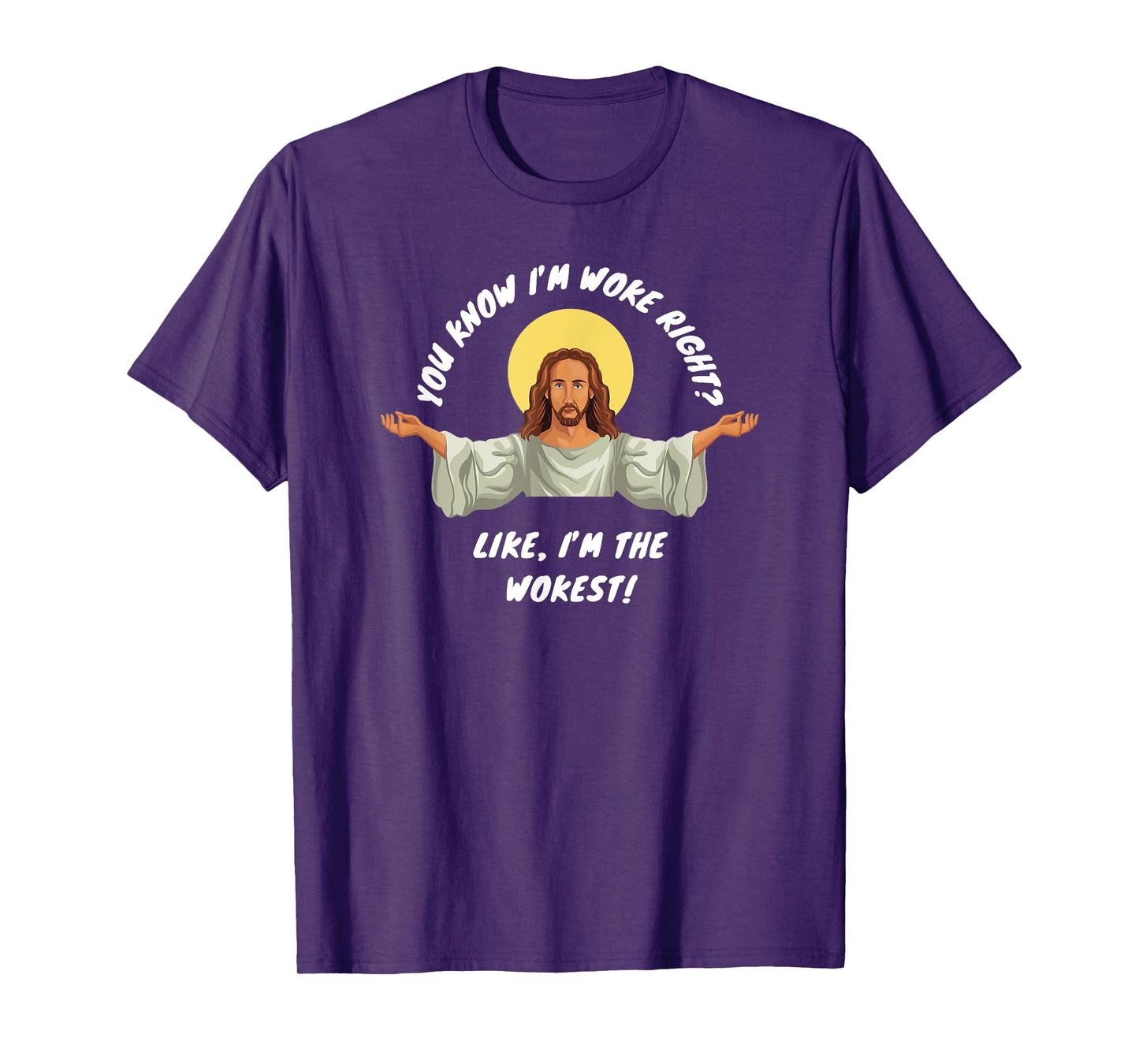 Woke Jesus Funny Christian Parody Religious Satire Humor T-Shirt