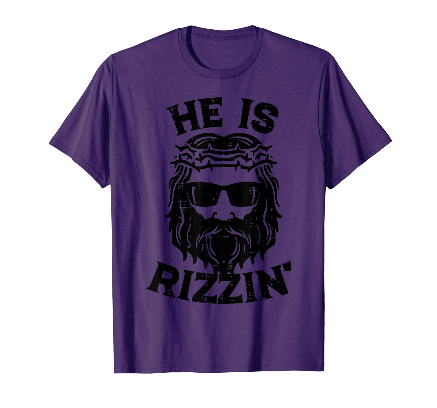 Easter Jesus He Is Rizzin Risen Fun Christian Men Women Kids T-Shirt