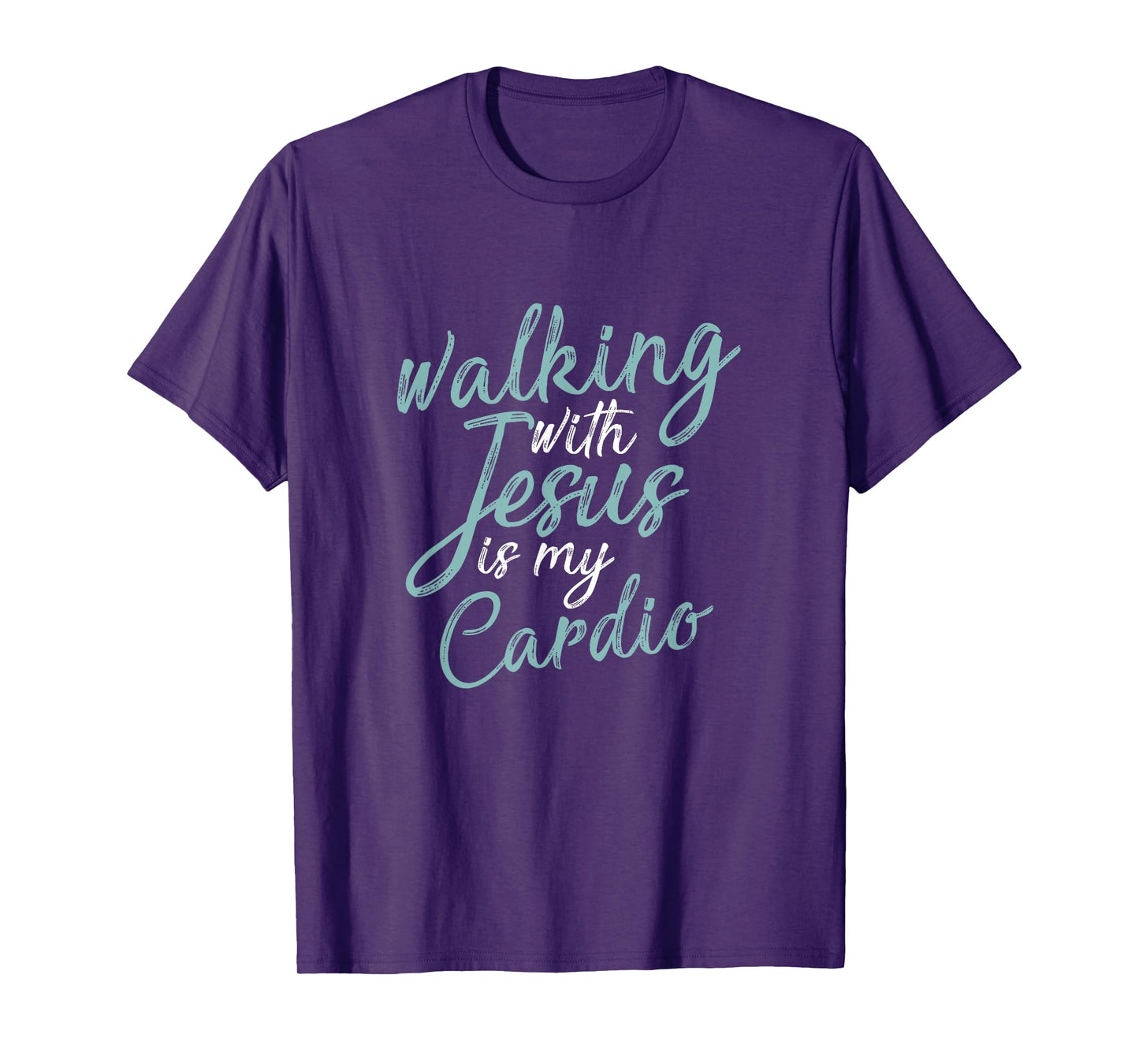 Walking With Jesus Is My Cardio Funny Christianity Prayer T-Shirt