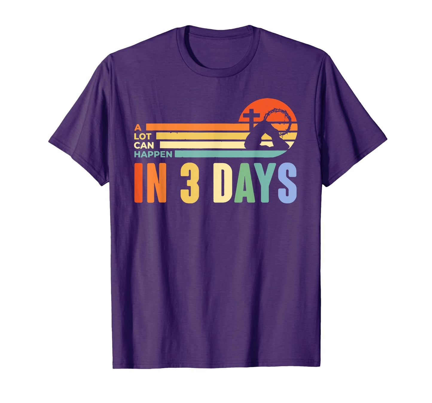 A Lot Can Happen in 3 Days Retro Vintage Sunset T-Shirt