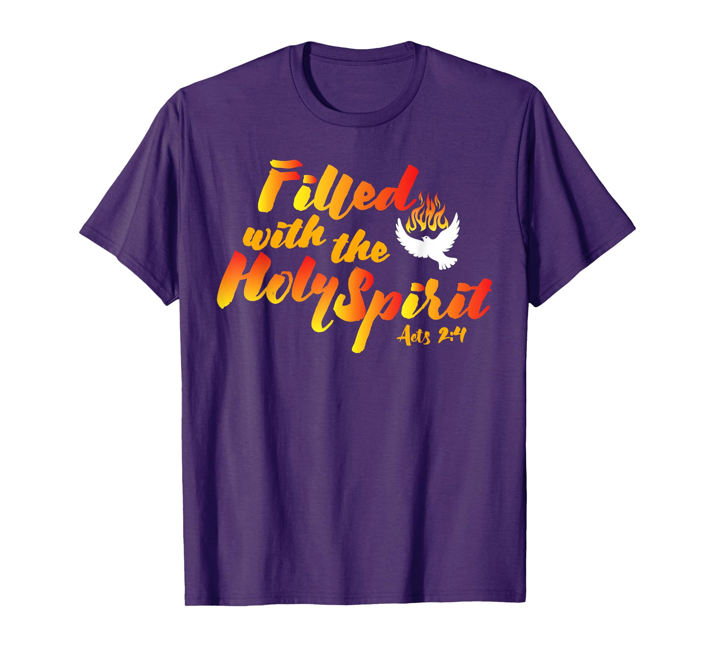 Filled with the Holy Spirit Pentecost Tongues of Fire Flame T-Shirt