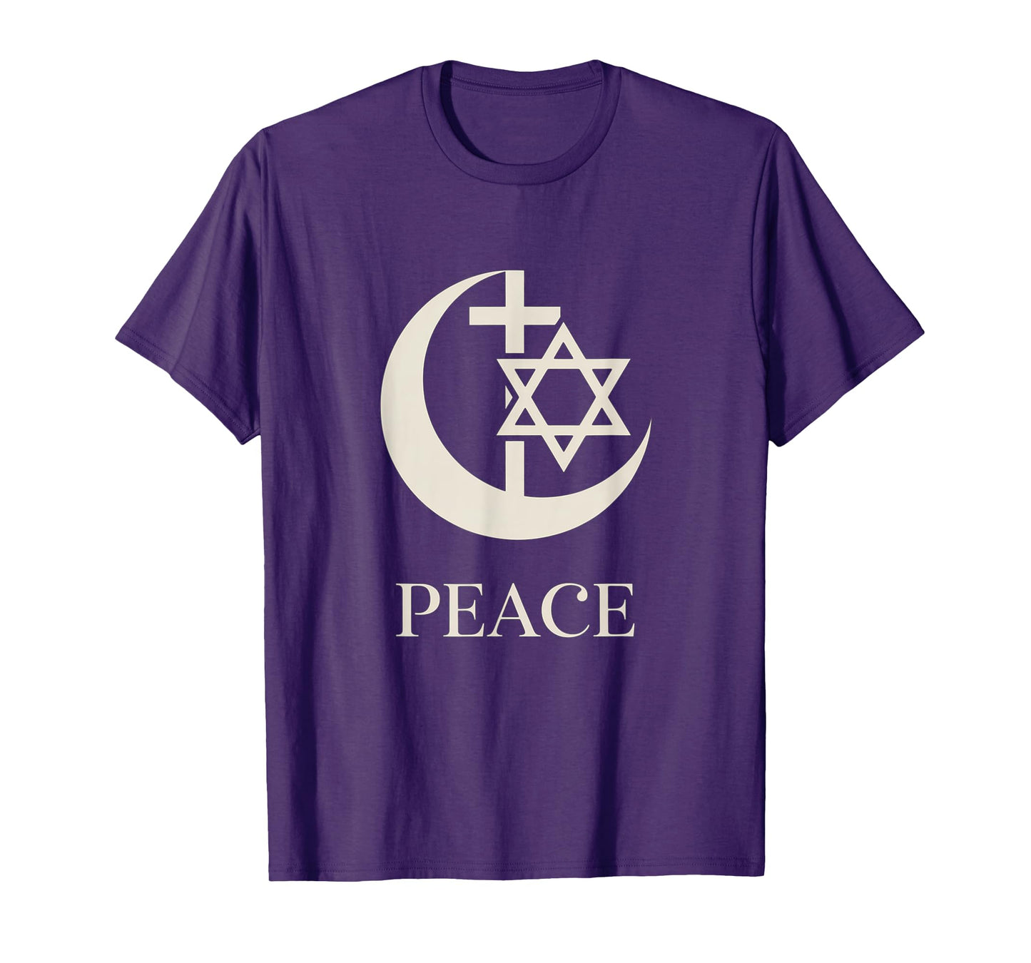 Peace | Crescent Cross Hexagram Interfaith Unity Coexist T-Shirt