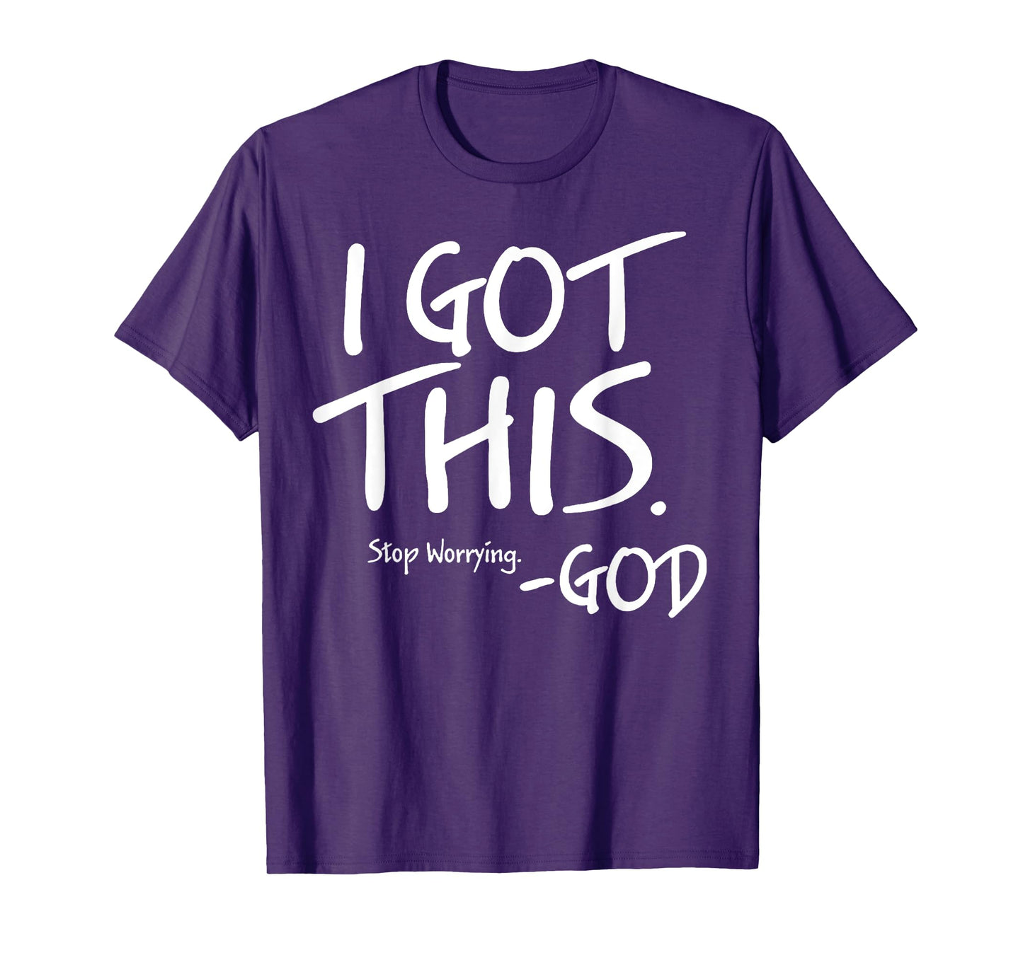 Funny I Got This Stop Worrying God Tee Shirt - Kids Unisex Heather Deep Teal Cotton T-Shirt - Short Sleeve - XS