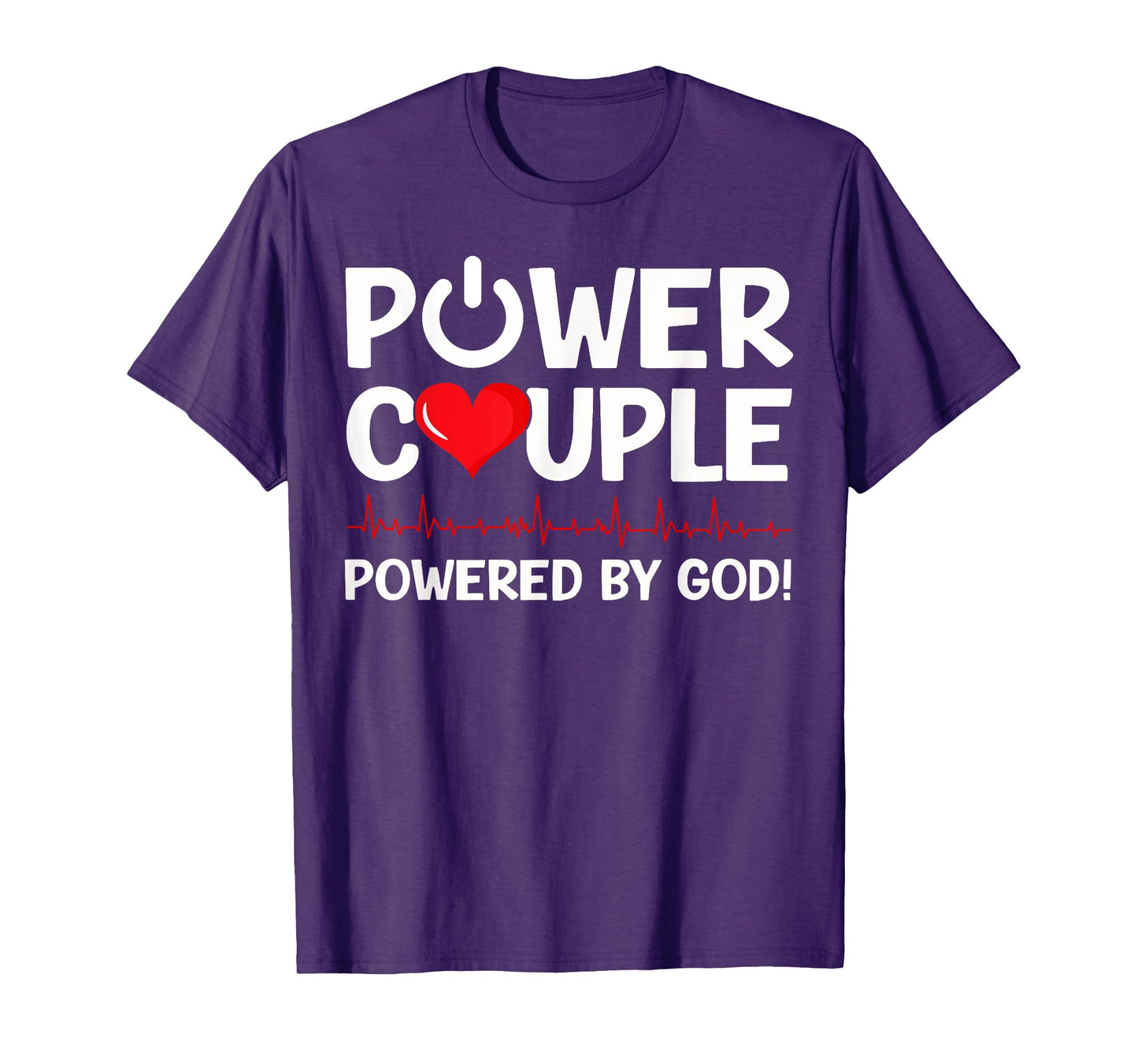 Power Couple Christian Couples Matching Valentines Day T-Shirt