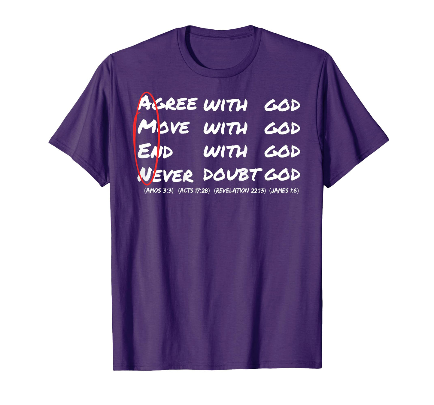 Amen Agree With God Christian Bible Verse Jesus Christ T-Shirt