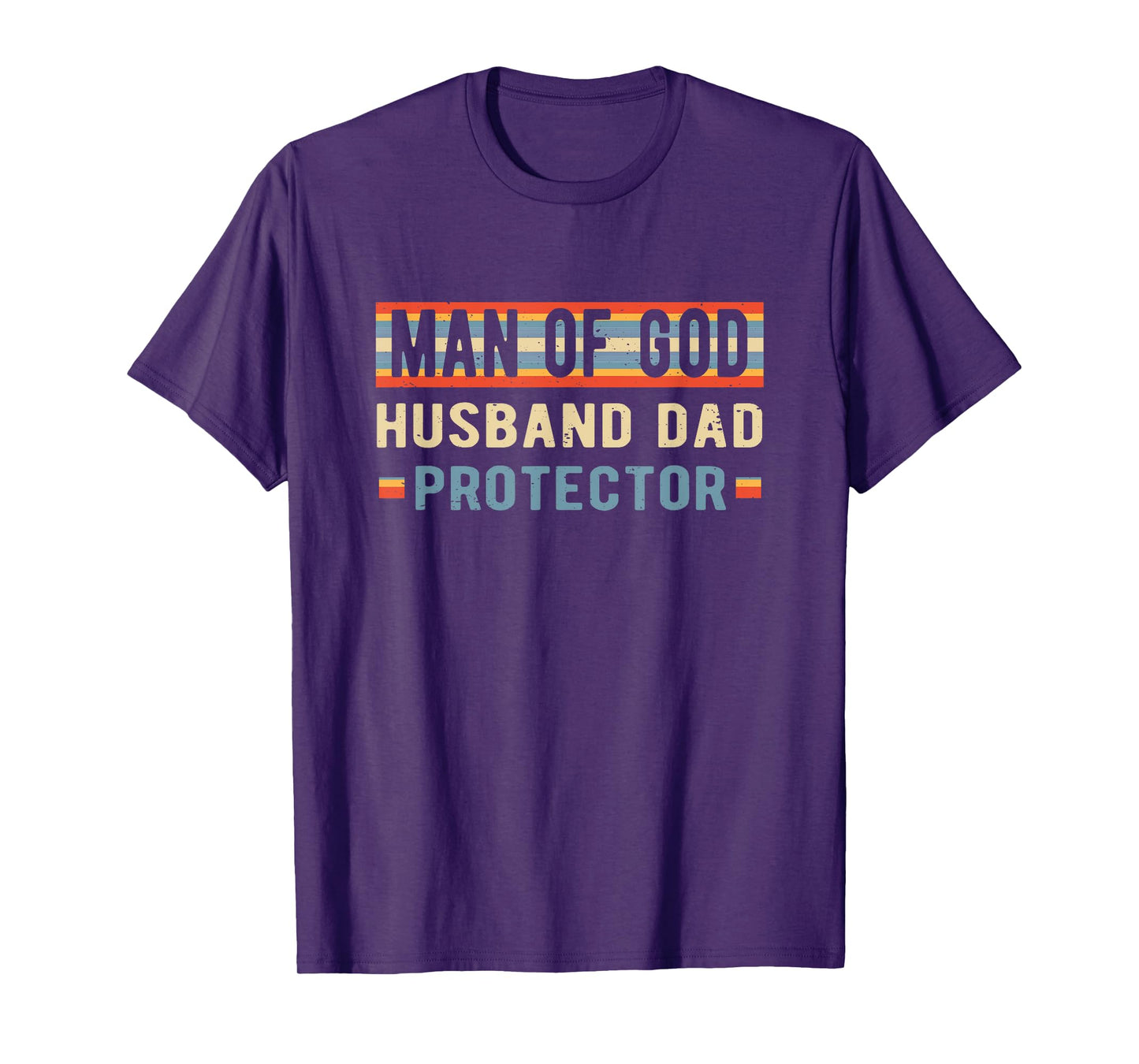 Man of Gods Husband Dad Protector Christian Dad Father's Day T-Shirt