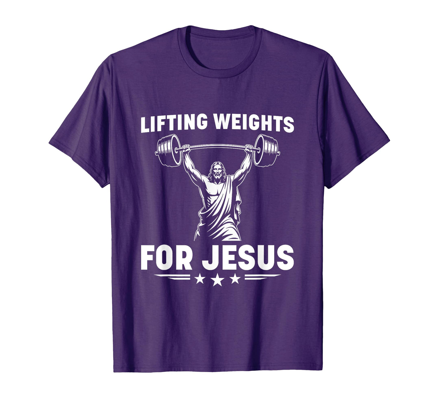 Christian Workout Lifting Weights For Jesus T-Shirt